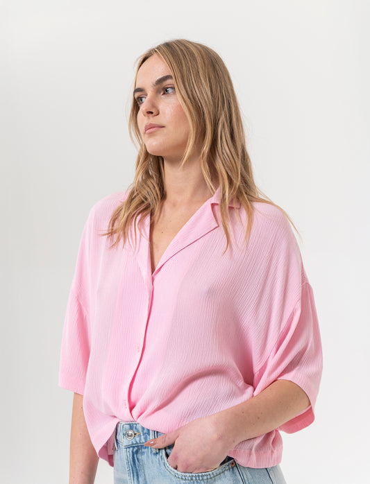 Woman's short sleeve shirt - Pink