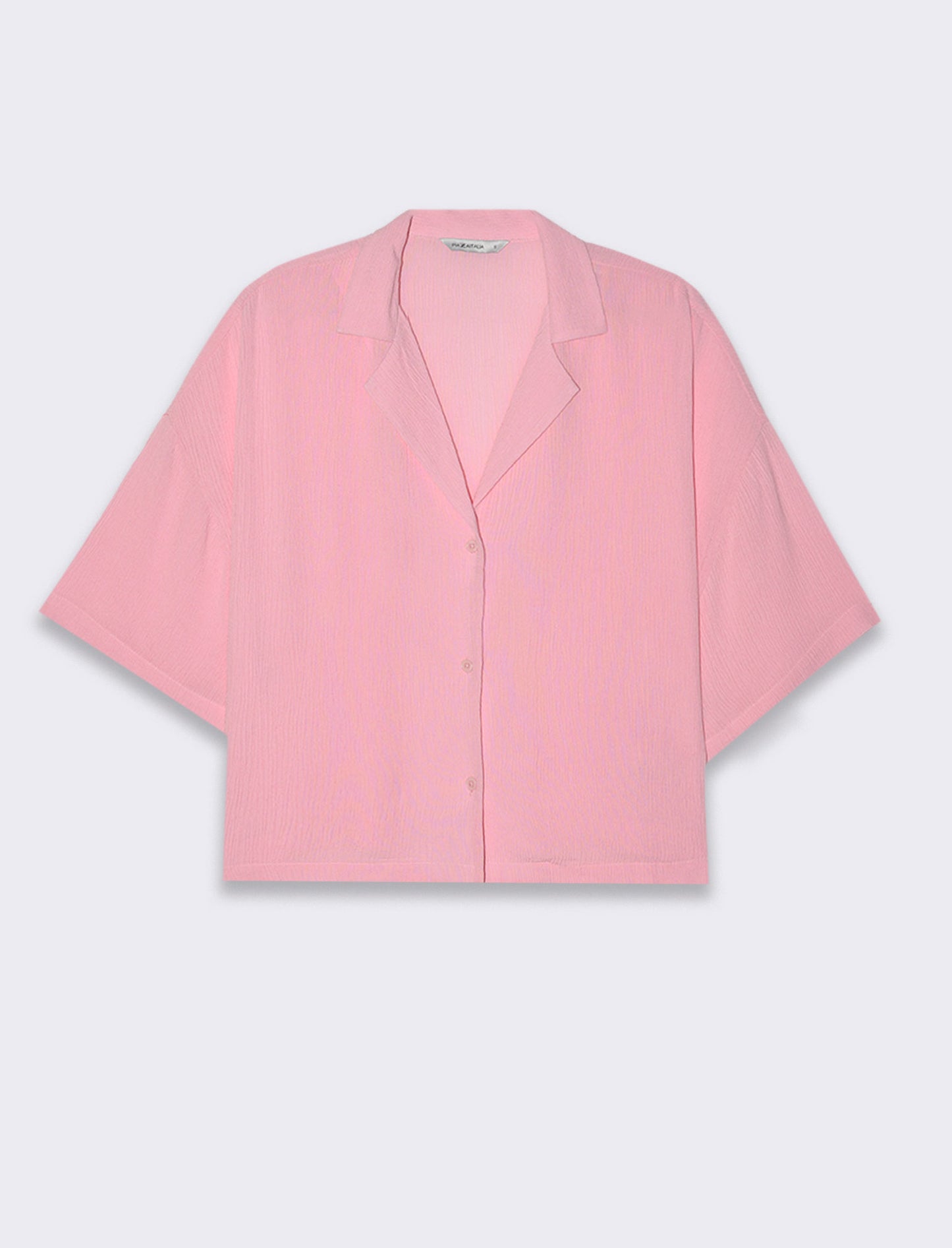 Camicia mezza manica da donna - Rosa plum