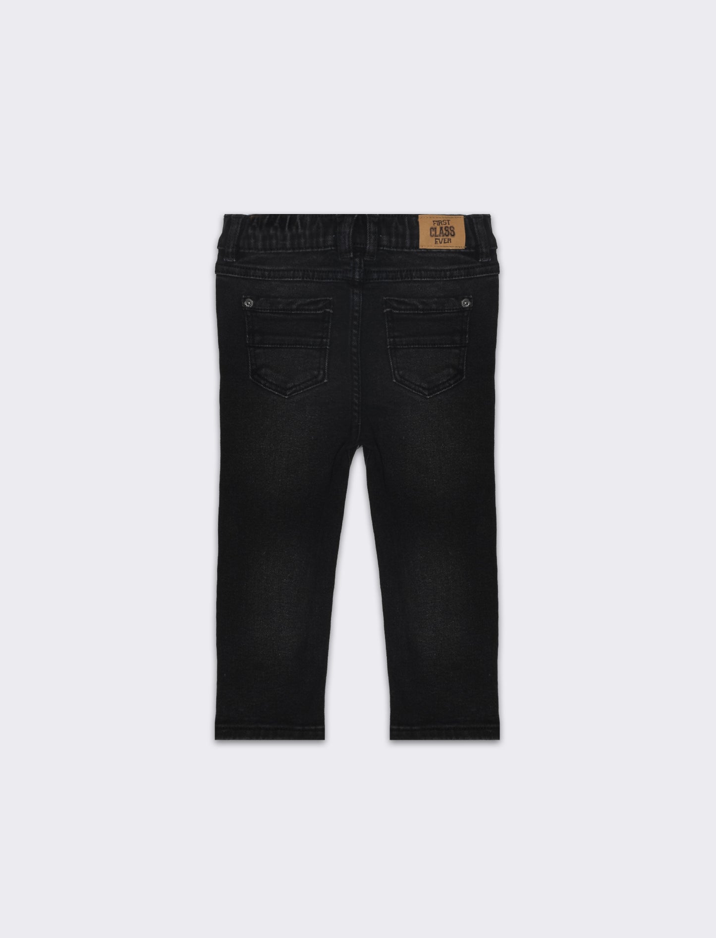 Jeans regular fit con rotture da neonato - Nero