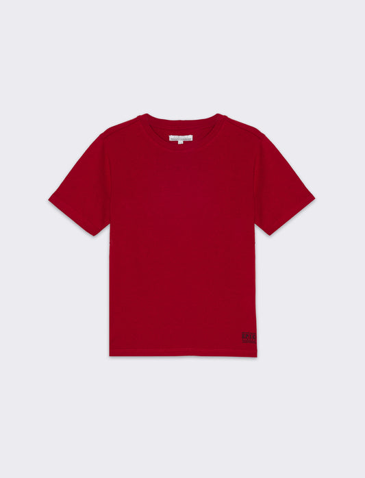 T-shirt basica mezza manica da bambino - Rosso