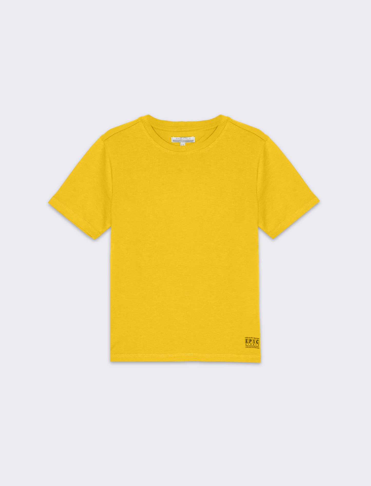 T-shirt basica mezza manica da bambino - Giallo