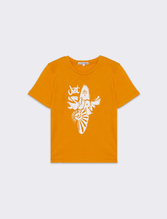T-shirt con stampa da bambino - Arancio