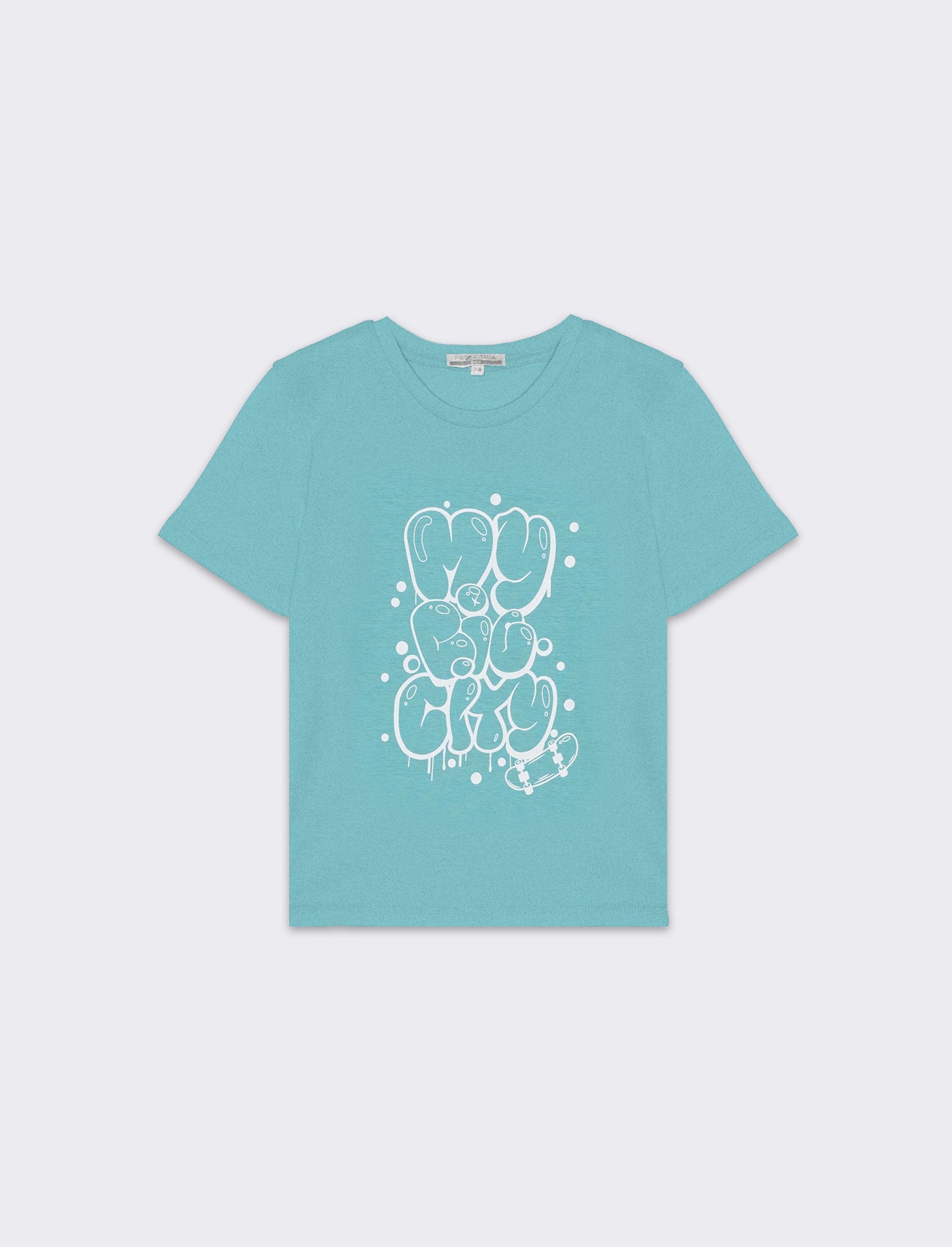 T-shirt con stampa da bambino - Verde acqua