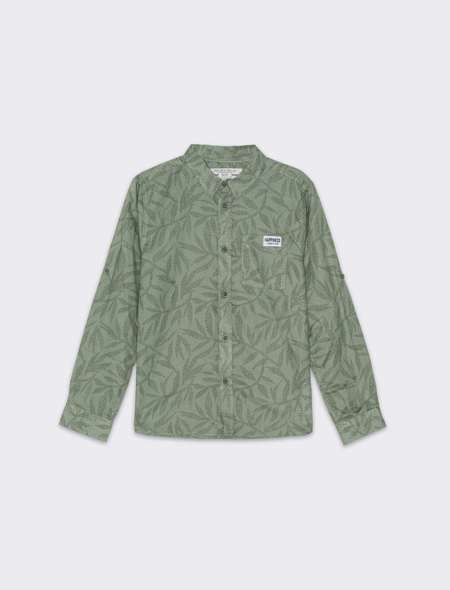Camicia stampata da bambino - Verde salvia