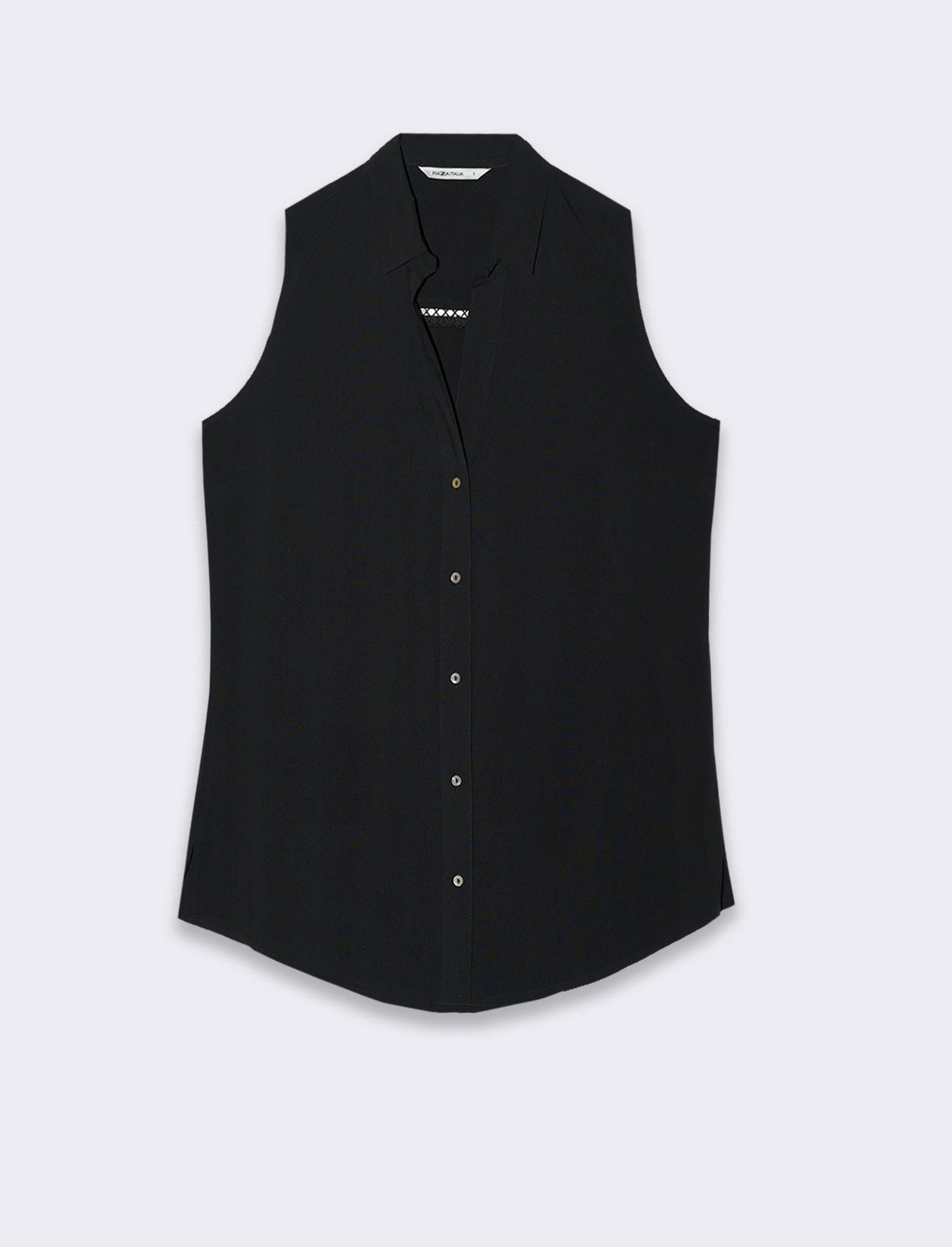 Camicia giro manica da donna - Nero