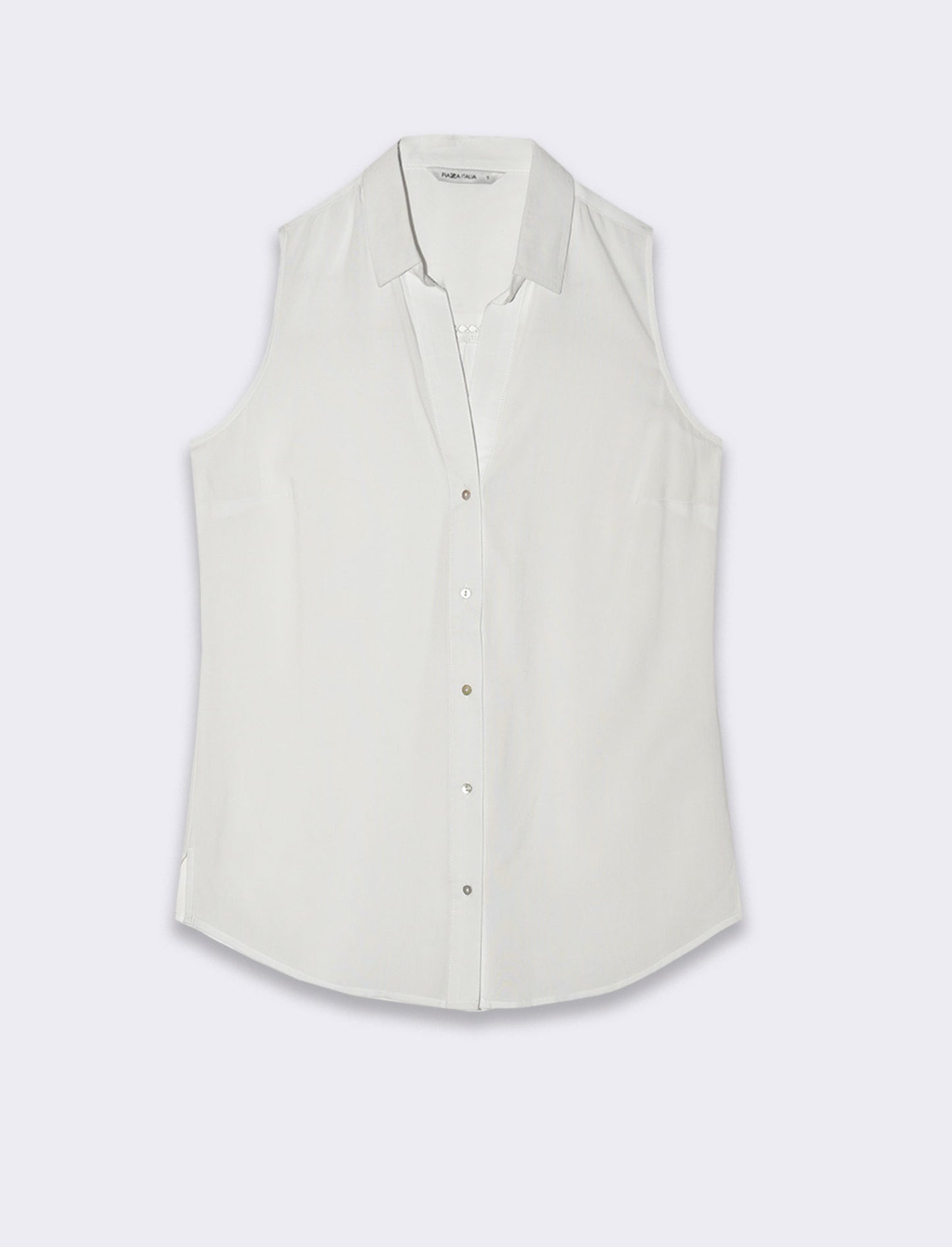 Camicia giro manica da donna - Bianco