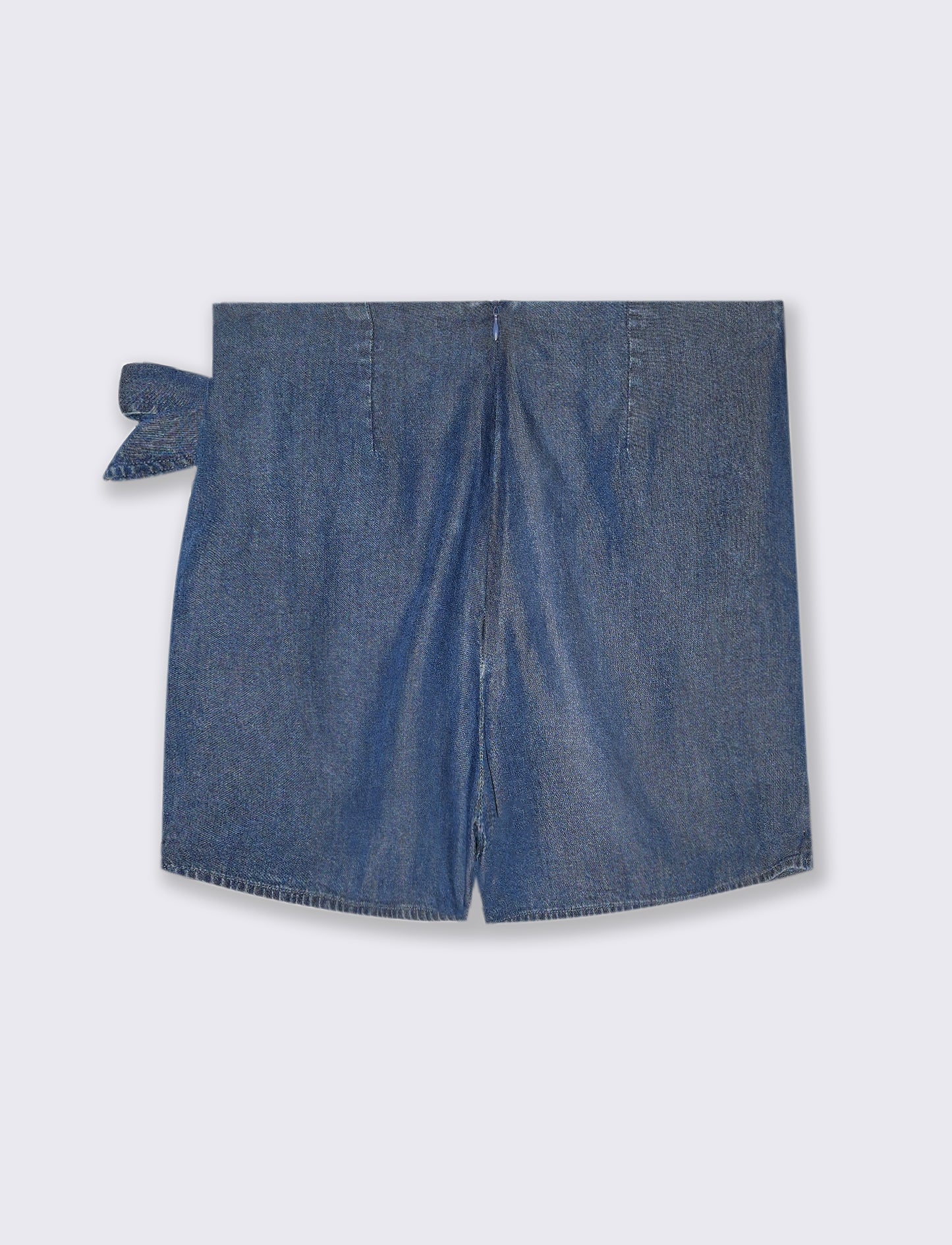 Short con fiocco da donna - DENIM SCURO