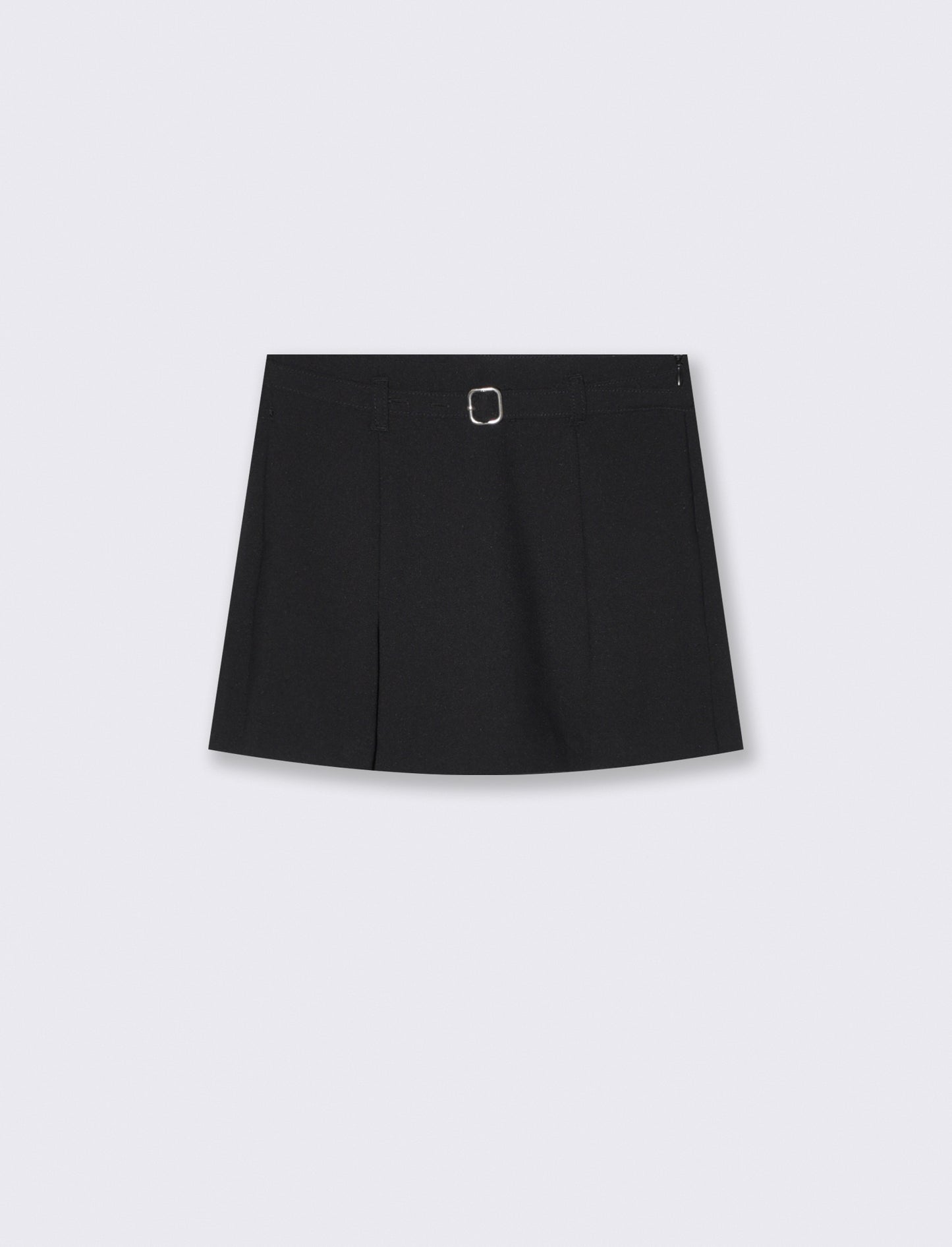 Short finta gonna con cintura decorativa - Nero
