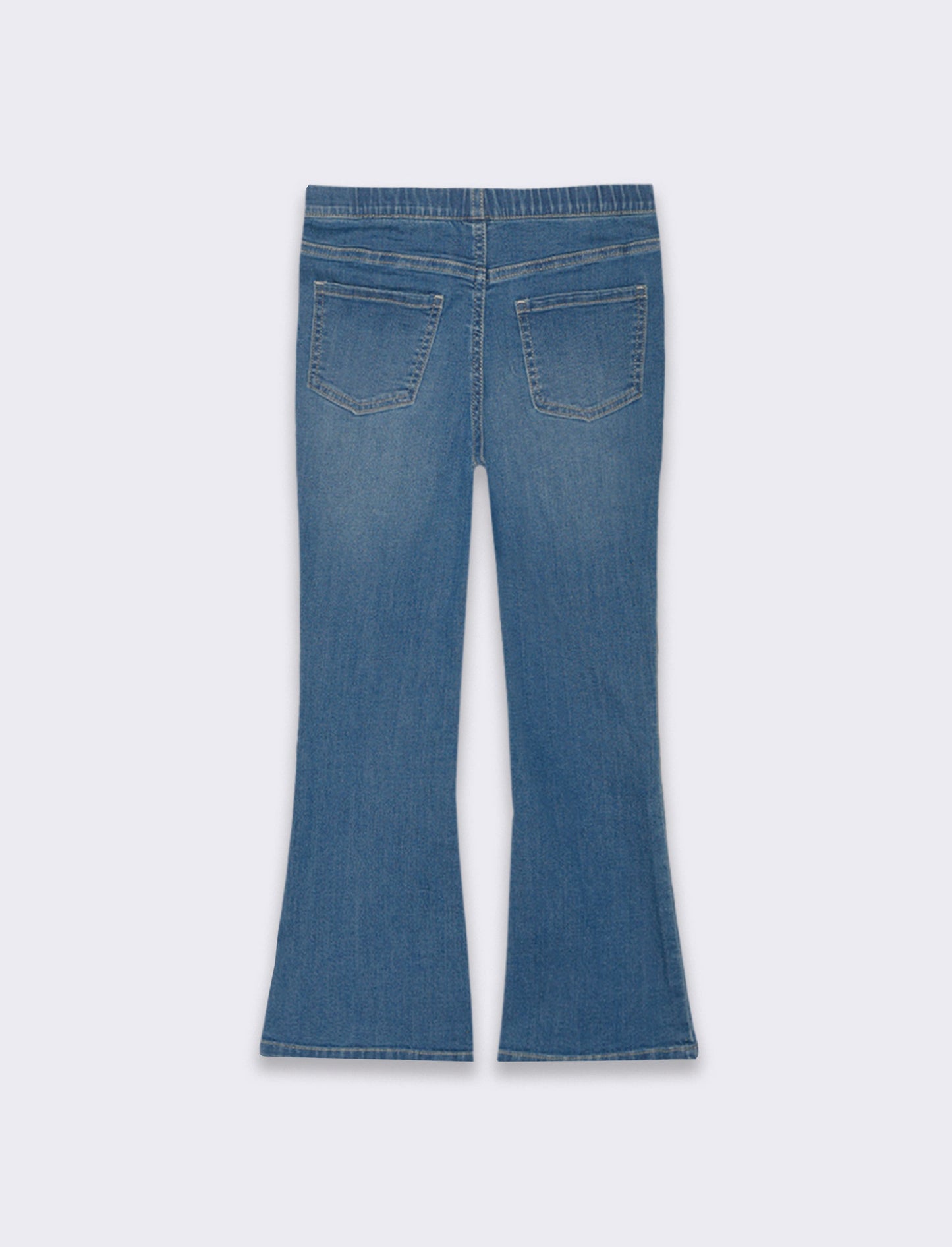 Leggings flare fit in denim elastico da bambina - Denim
