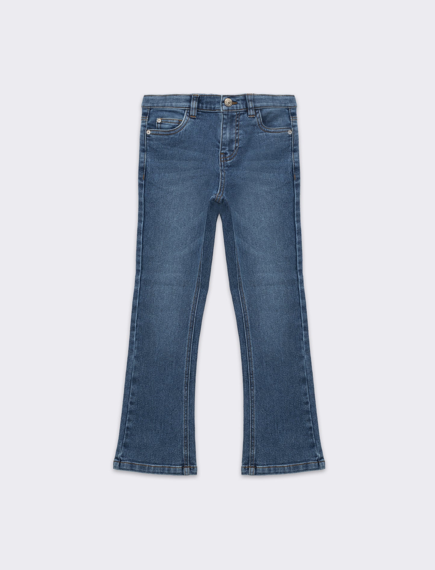 Denim elastico modello a zampa da bambina - Denim