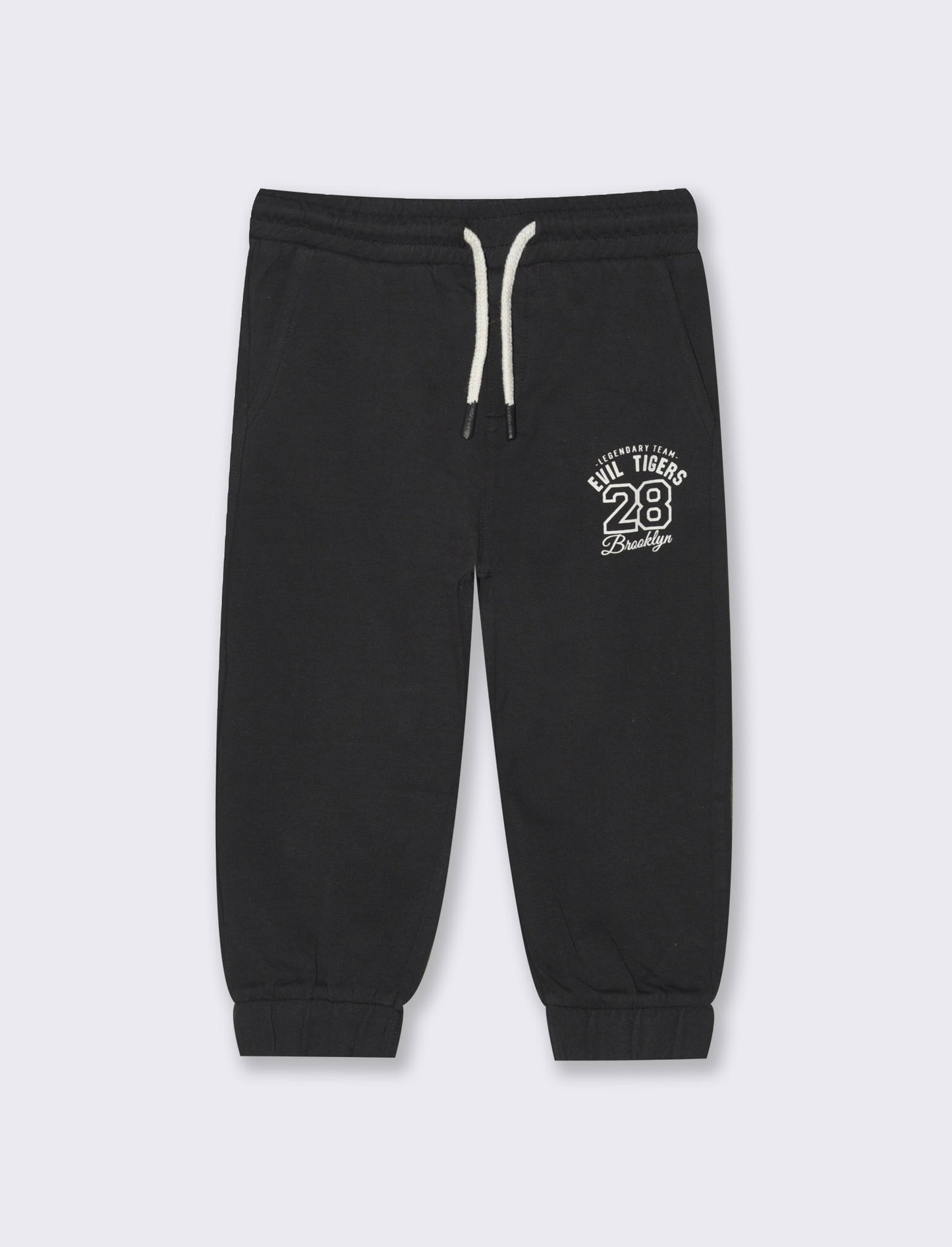 Pantalone in felpa modello Jogger da neonato - Nero