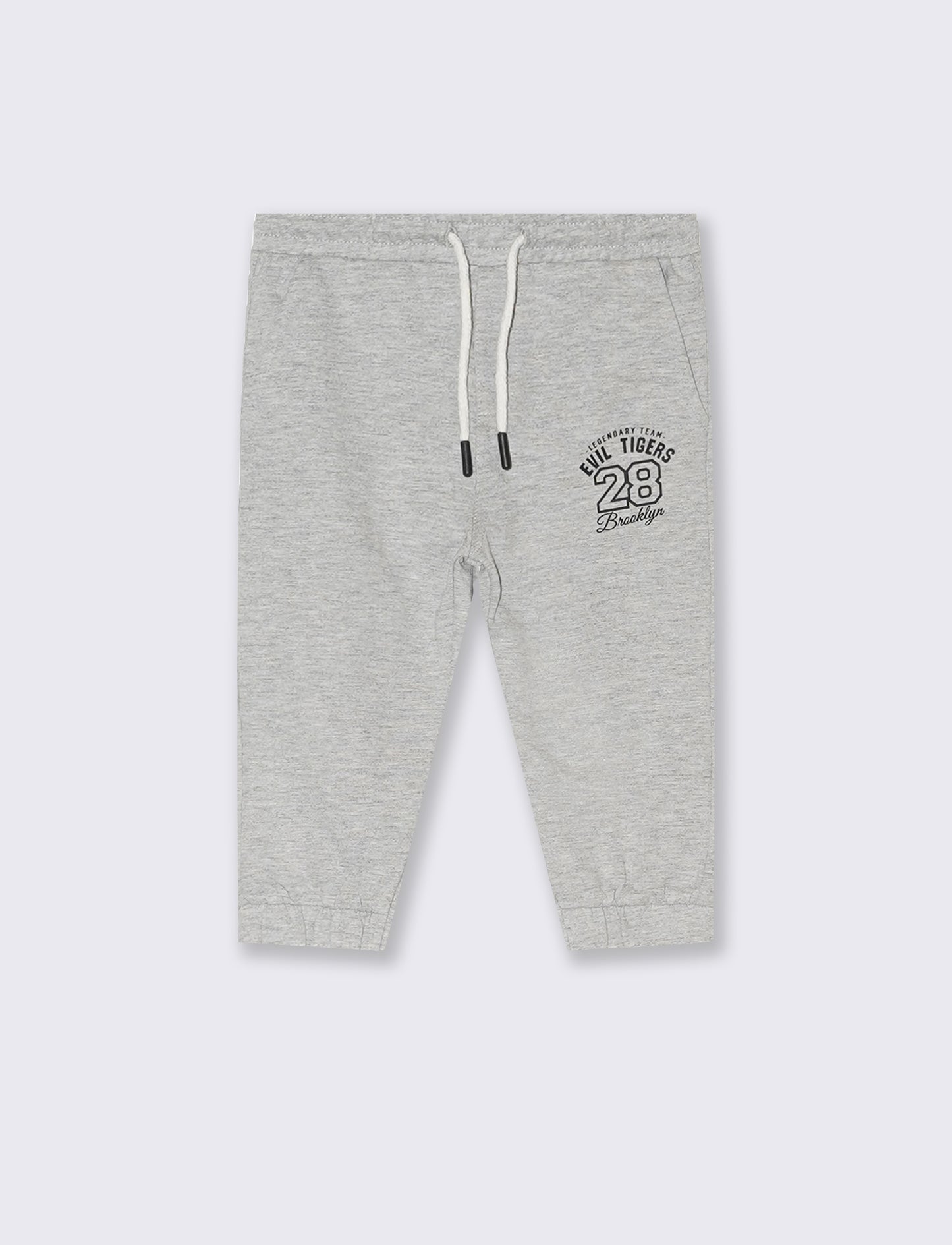 Pantalone in felpa modello Jogger da neonato - Grigio mel.