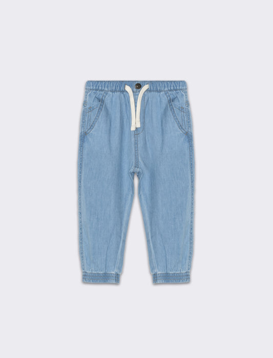 Jeans modello cargo da neonato - Denim chiaro