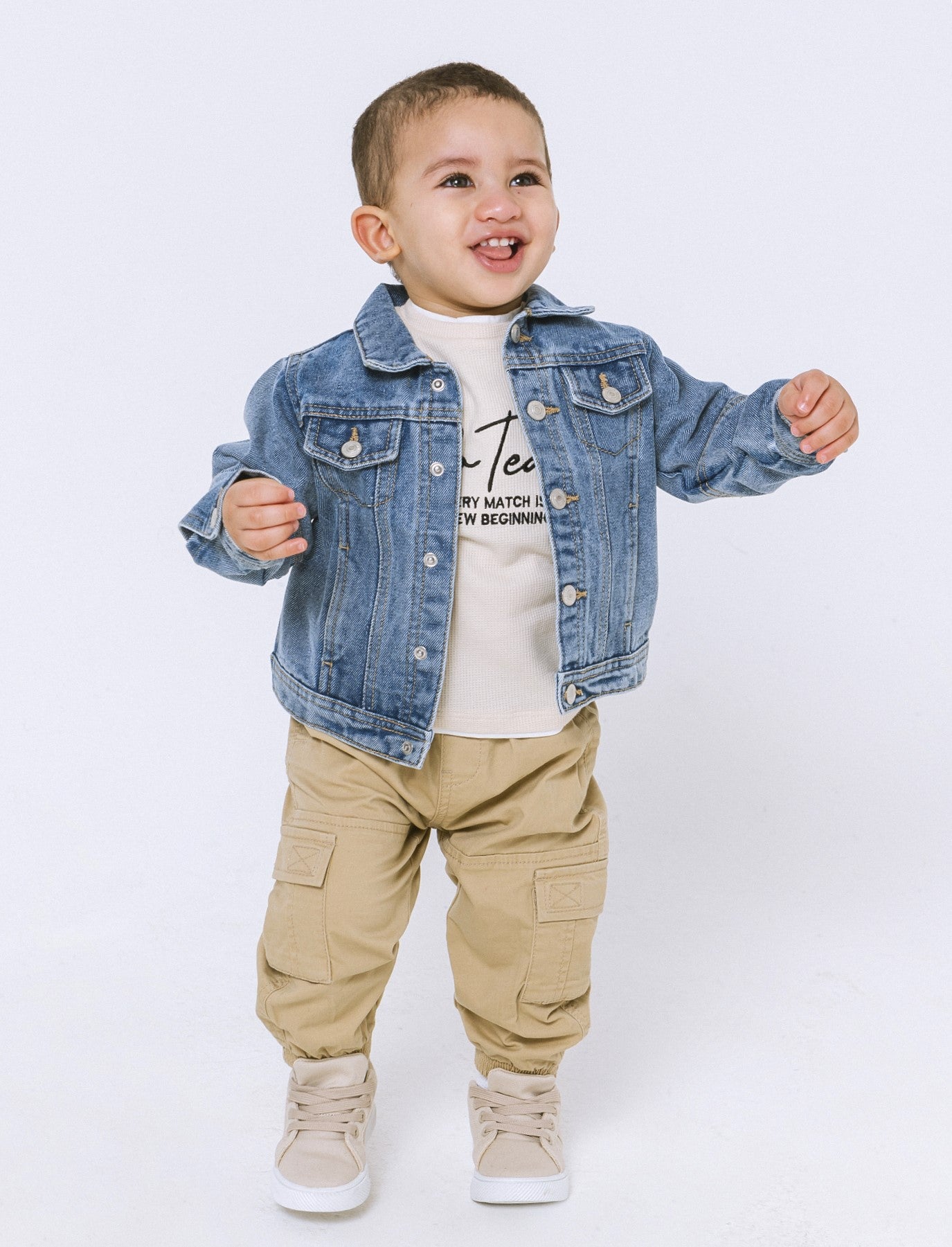 Giubbotto di jeans basico da neonato - Denim