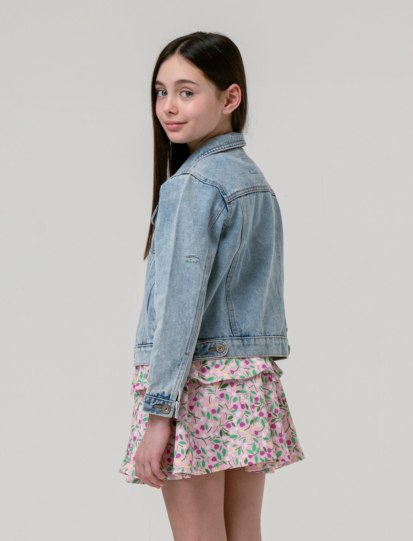 Giacca in jeans da bambina - Denim chiaro