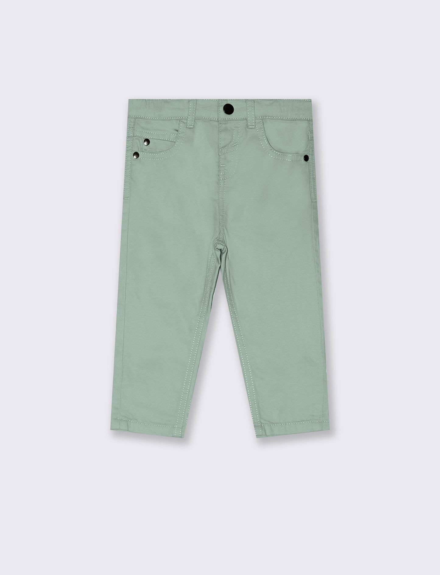 Pantaloni modello regular da neonato - Verde salvia