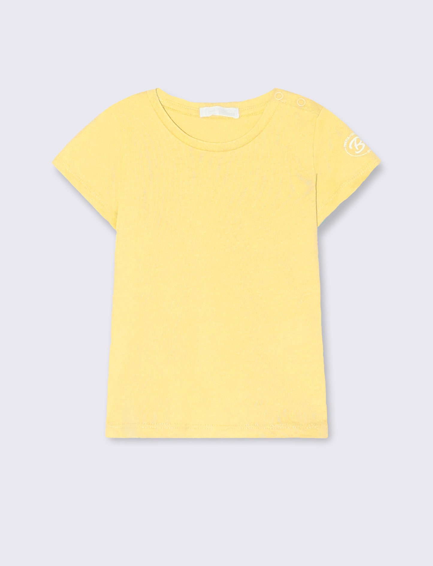 T-shirt basica mezza manica da neonato - Giallo