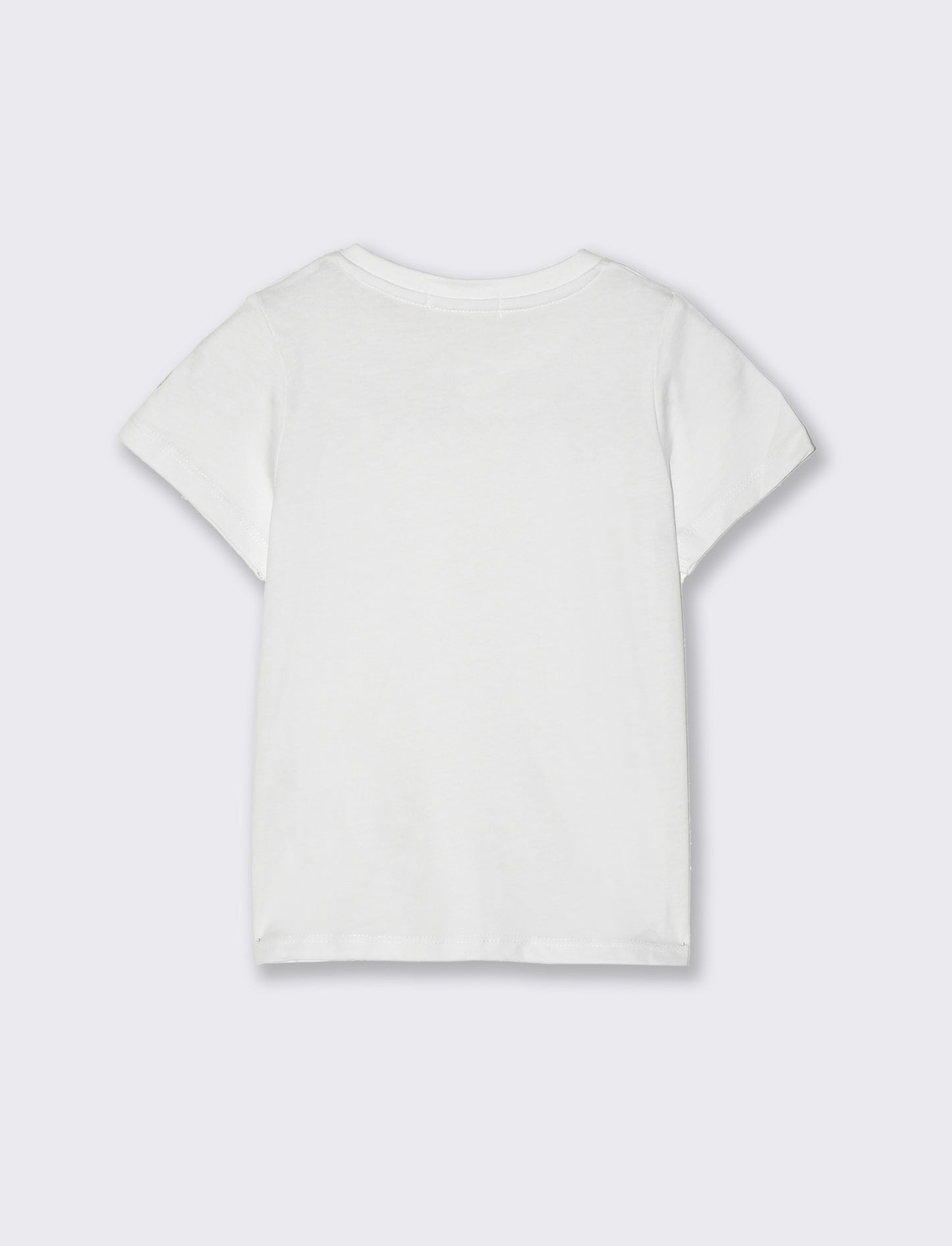 T-shirt basica mezza manica da neonato - Bianco