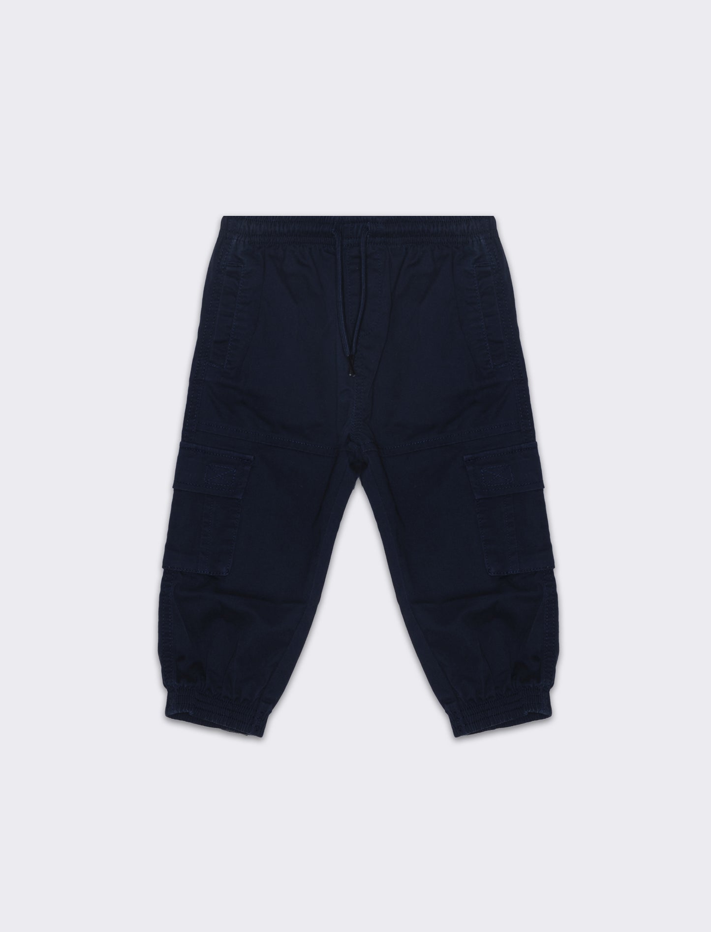 Pantalone in cotone elastico da neonato - Blu