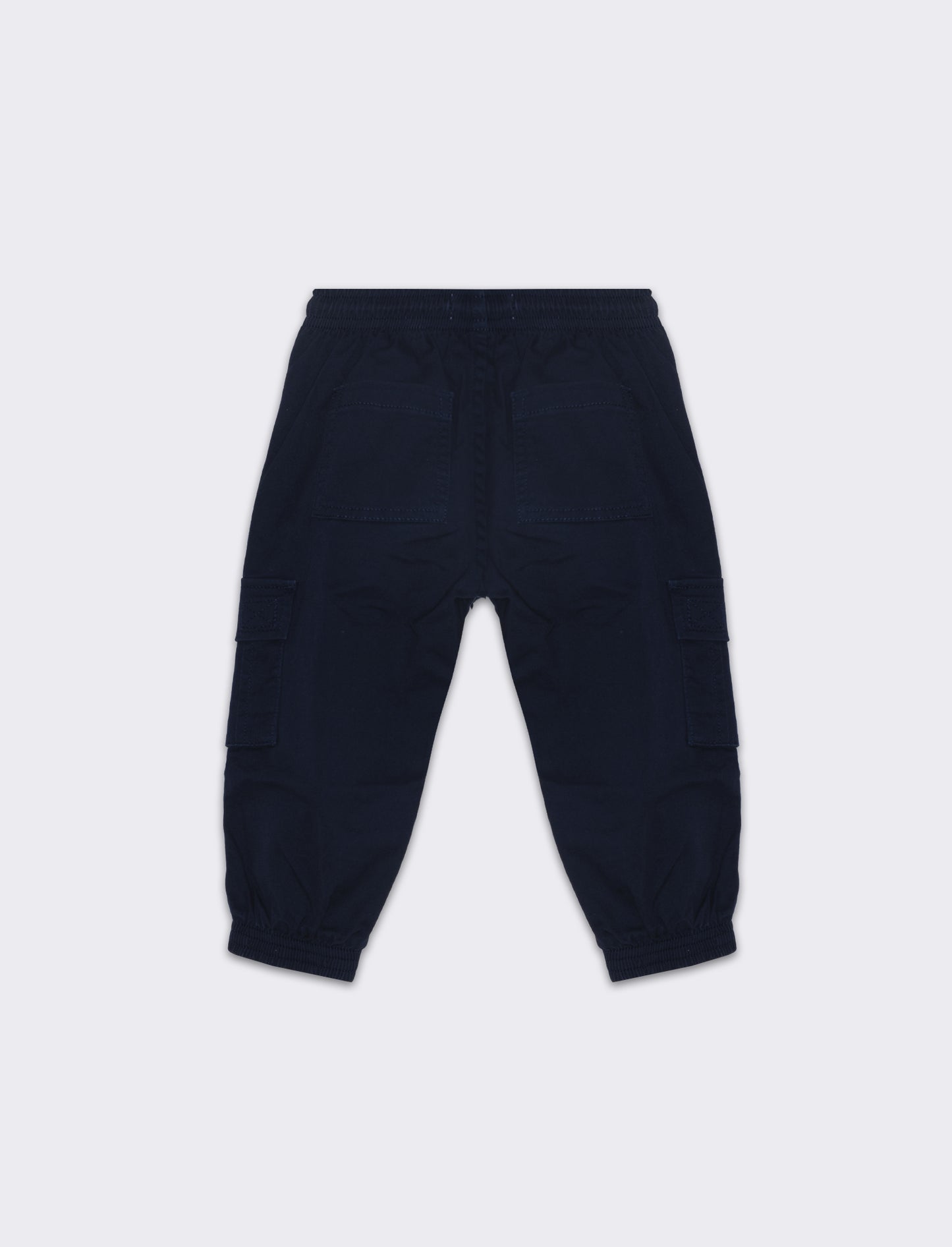 Pantalone in cotone elastico da neonato - Blu
