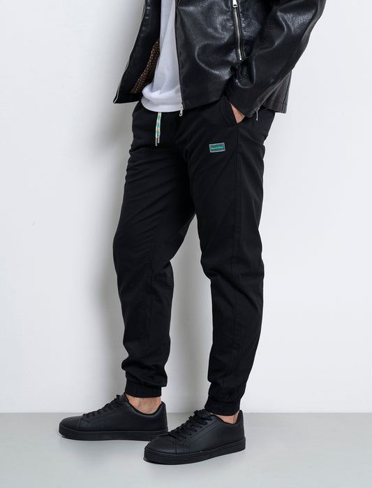 Pantaloni jogger in cotone da uomo - Nero
