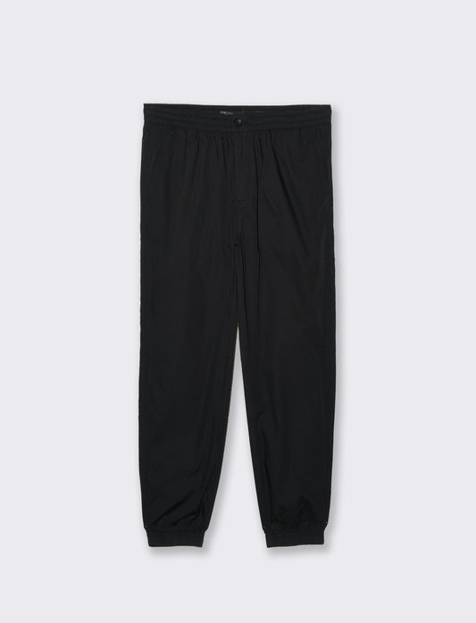 Pantaloni in cotone con vita jogger da uomo - Nero