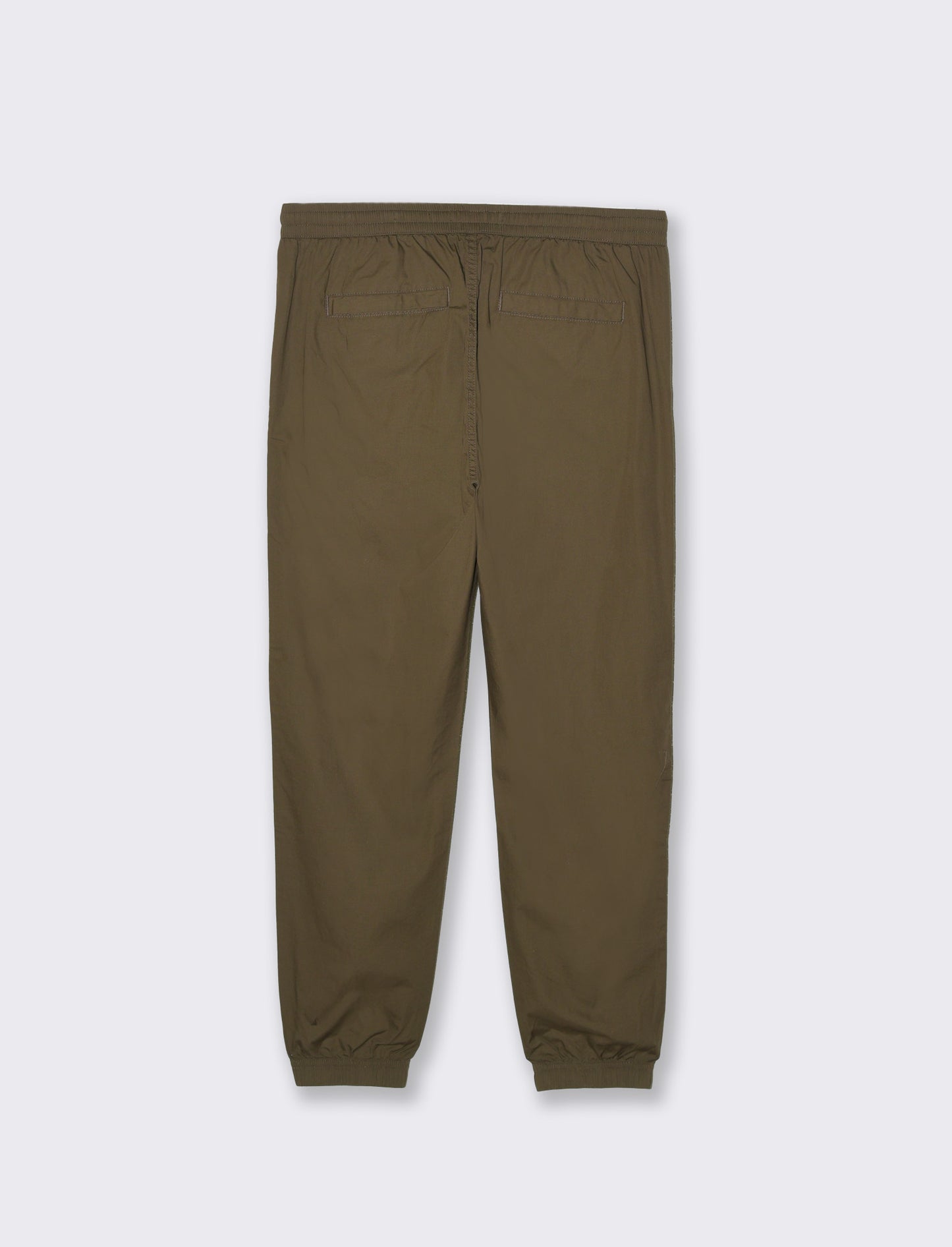 Pantaloni in cotone con vita jogger da uomo - Verde kaki