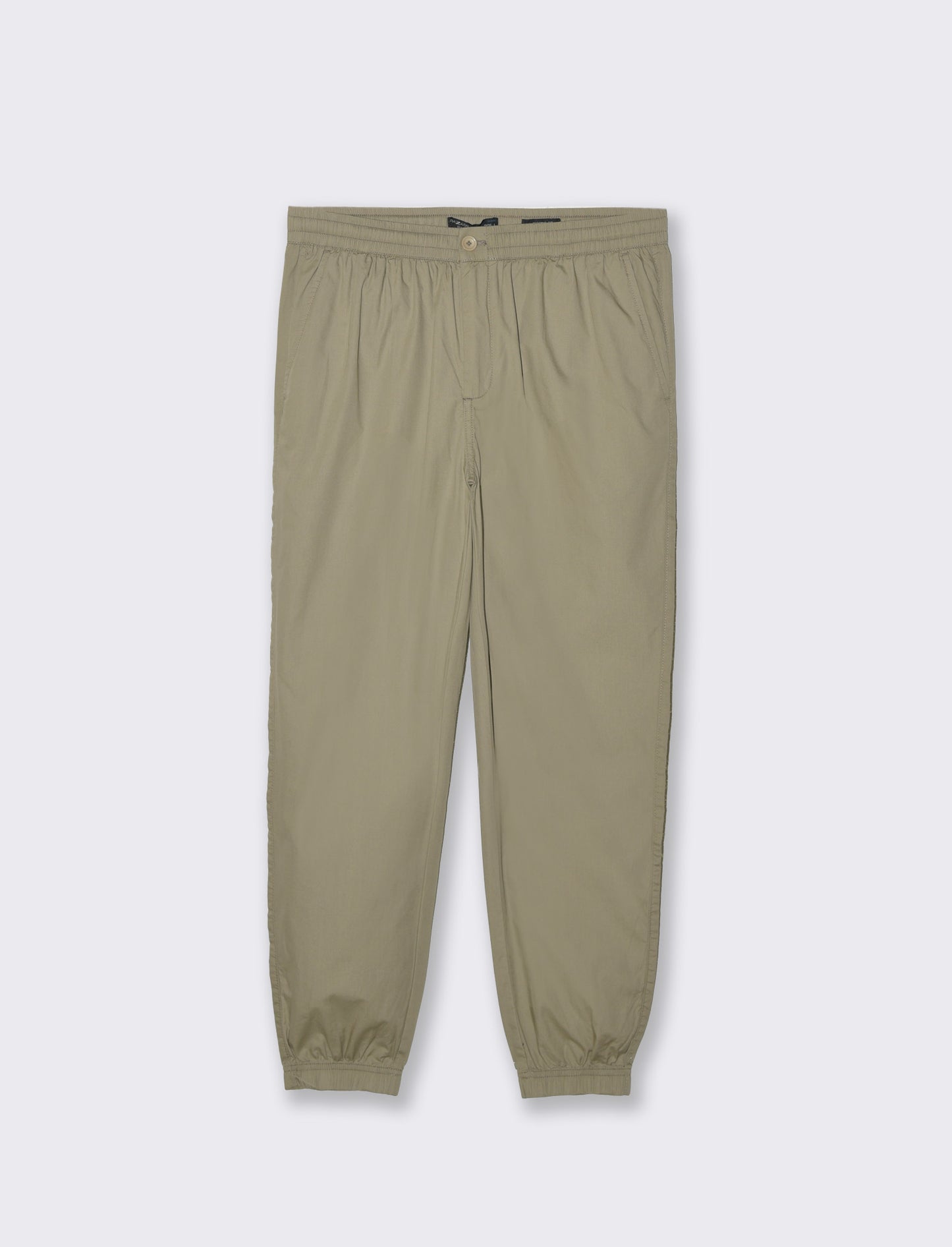 Pantaloni in cotone con vita jogger da uomo - Verde salvia