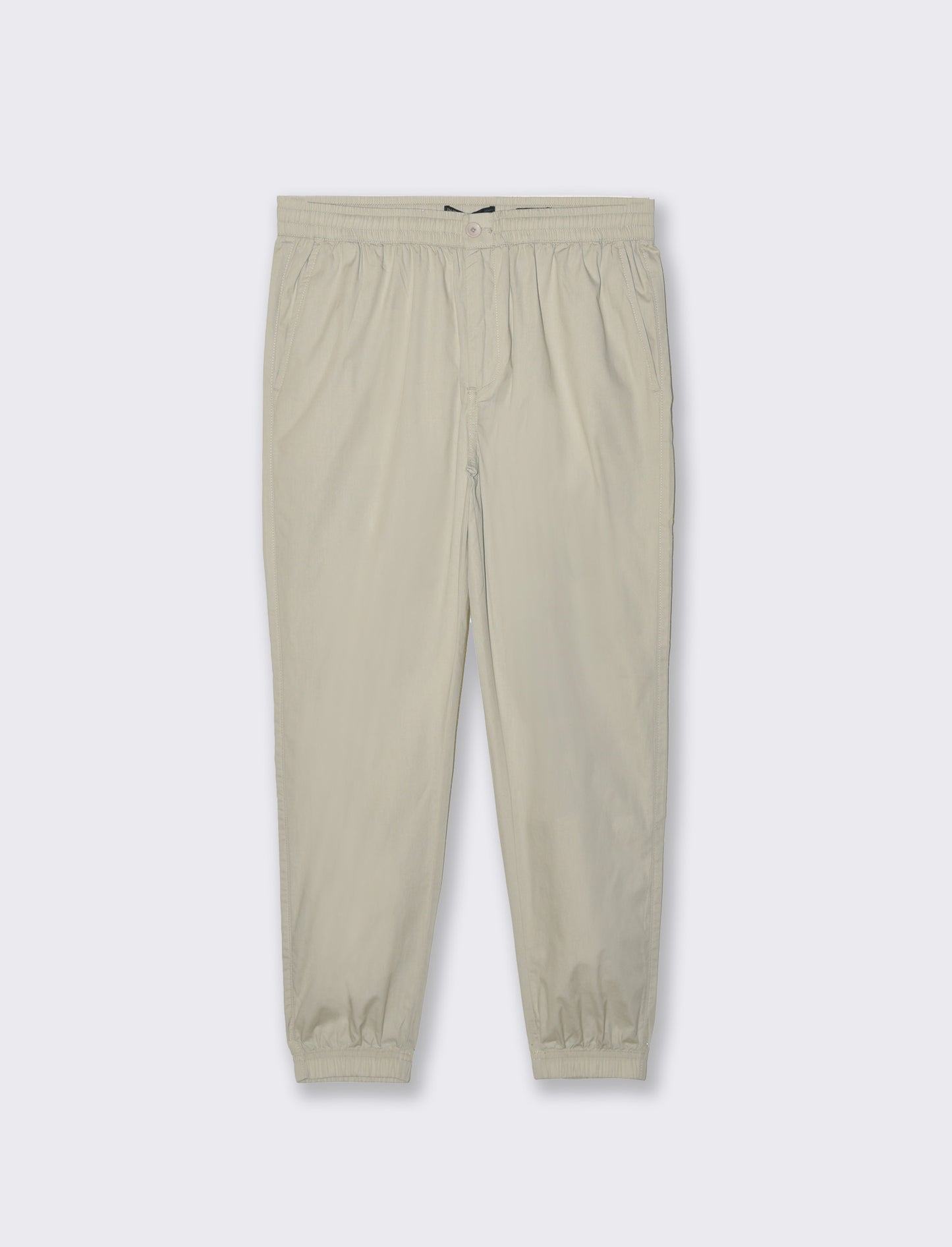 Pantaloni in cotone con vita jogger da uomo - Grigio ghiaccio