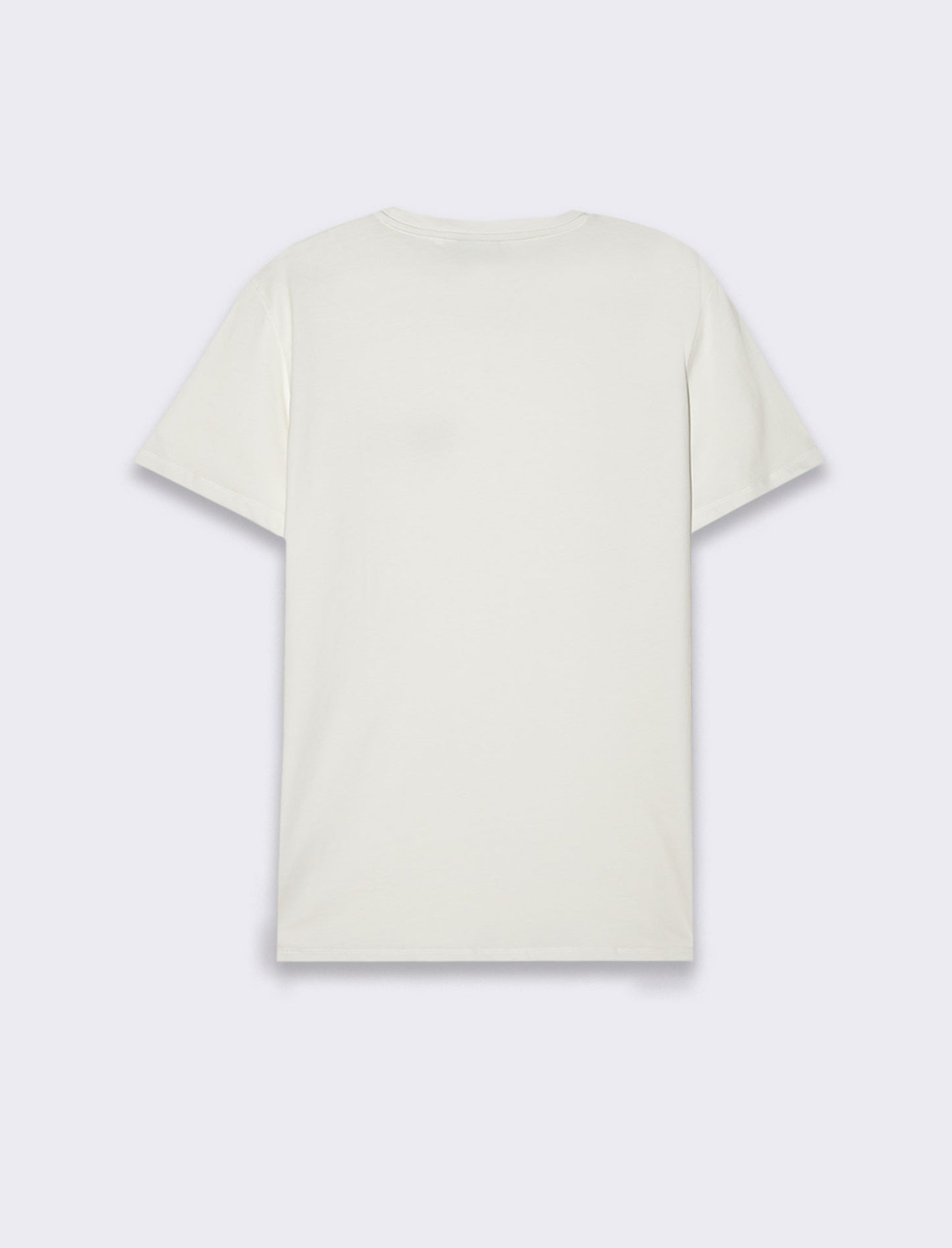 T-shirt in cotone premium con patch e stampina da uomo - Bianco