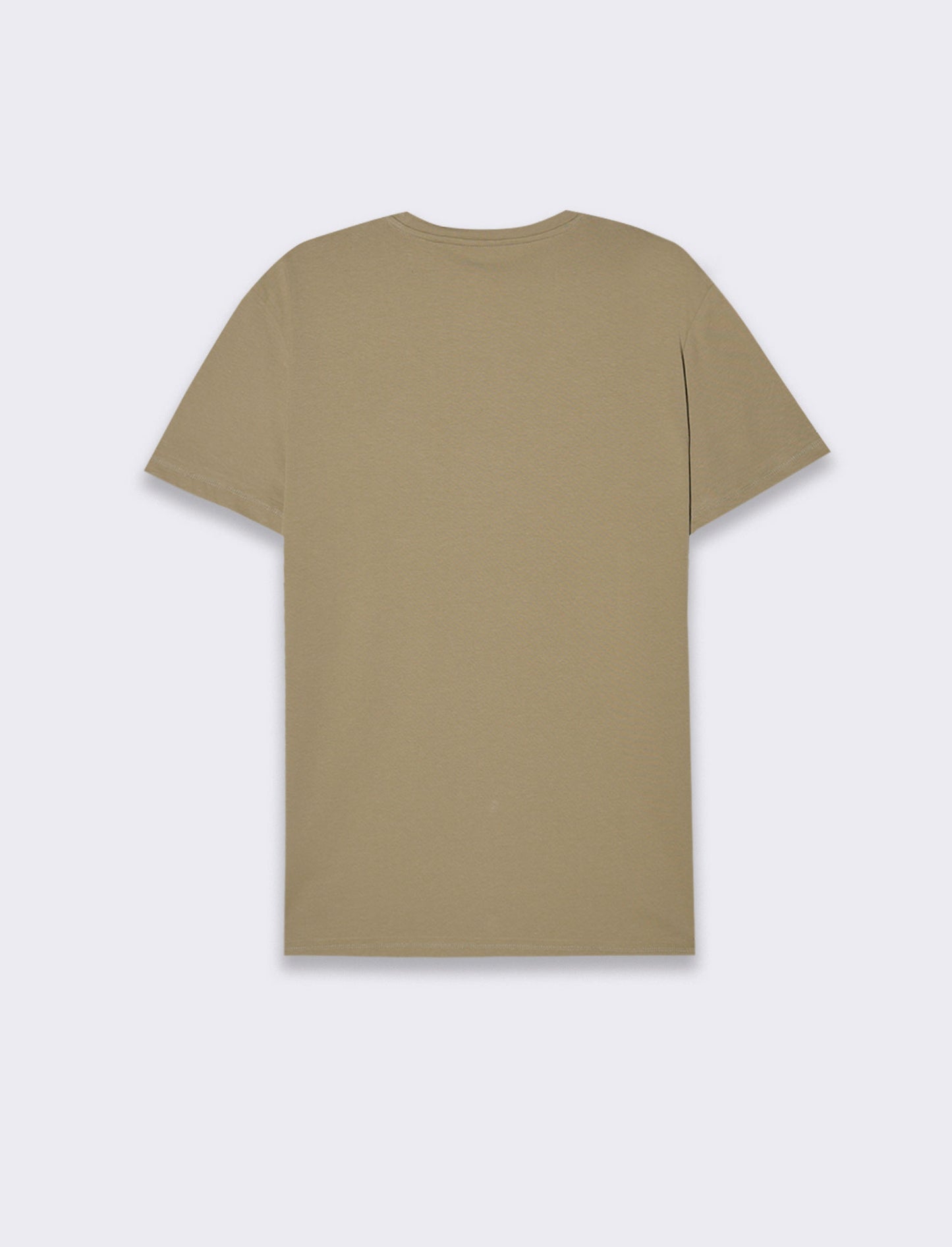 T-shirt in cotone premium con patch e stampina da uomo - Verde salvia