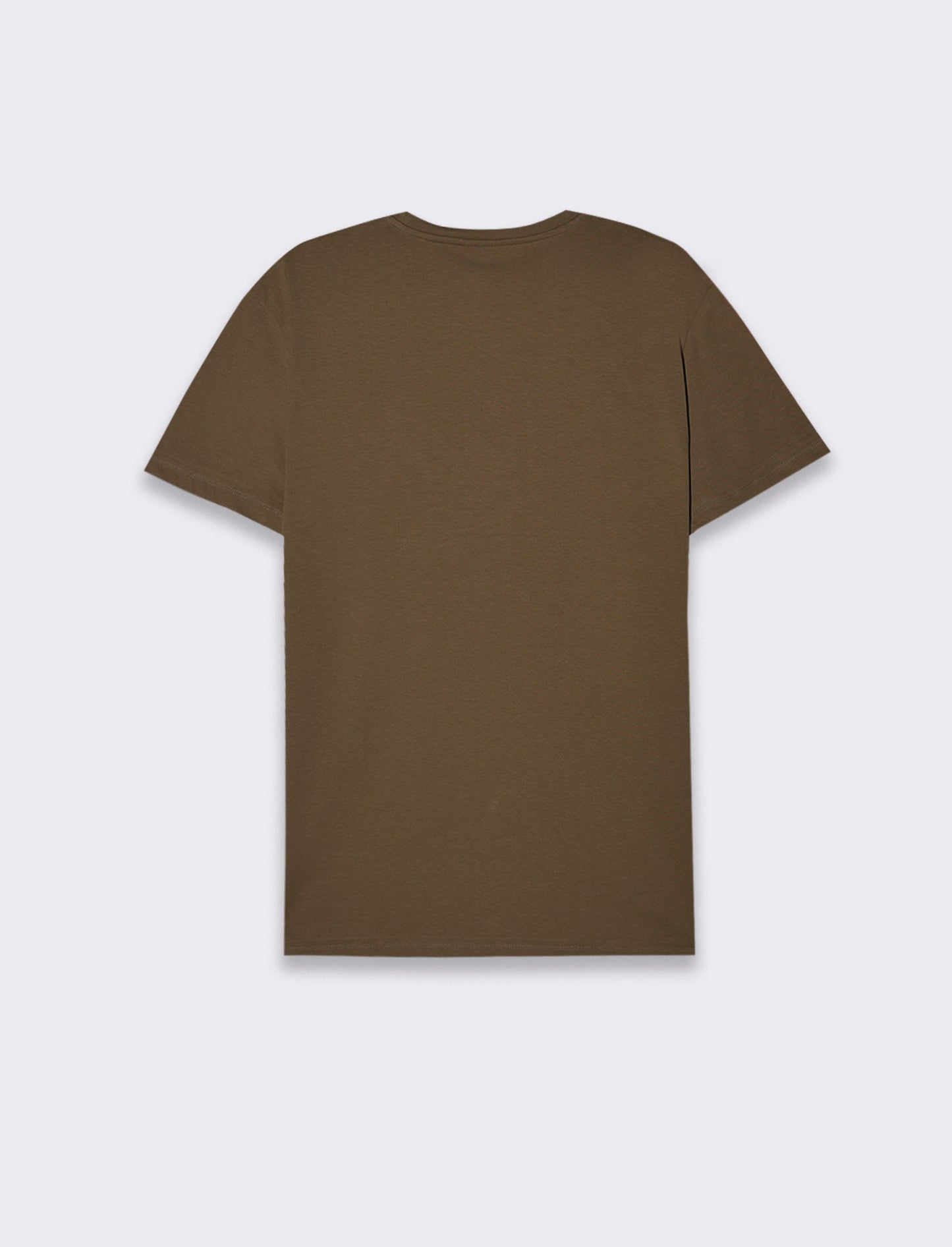 T-shirt in cotone premium con patch e stampina da uomo - Grigio fango