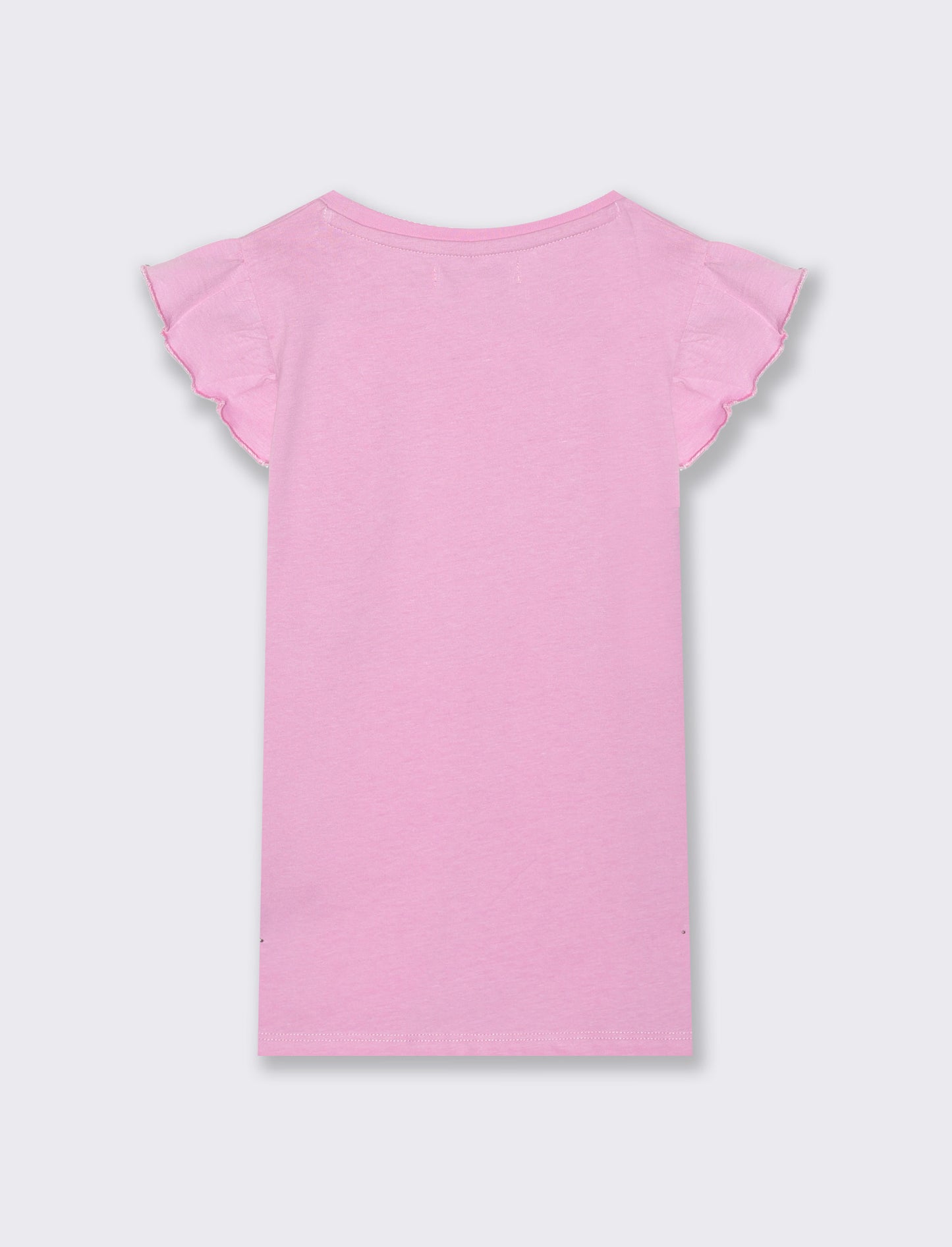 T-shirt mezza manica ad aletta da bambina - Rosa