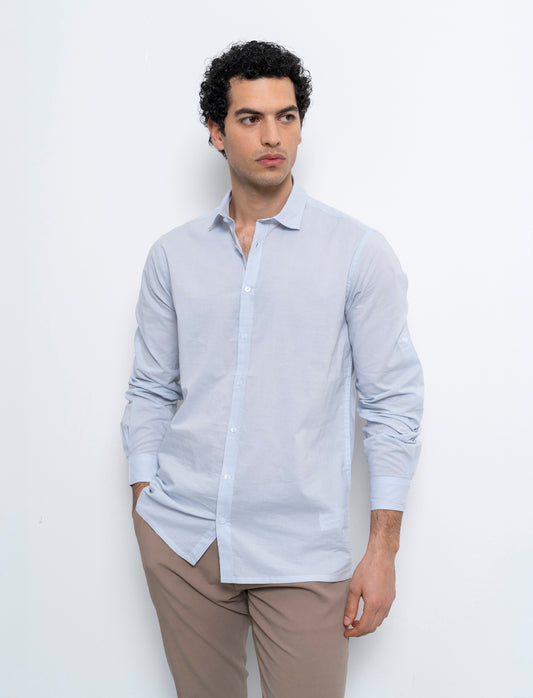 Man's voile shirt for effortless style - Sky blue