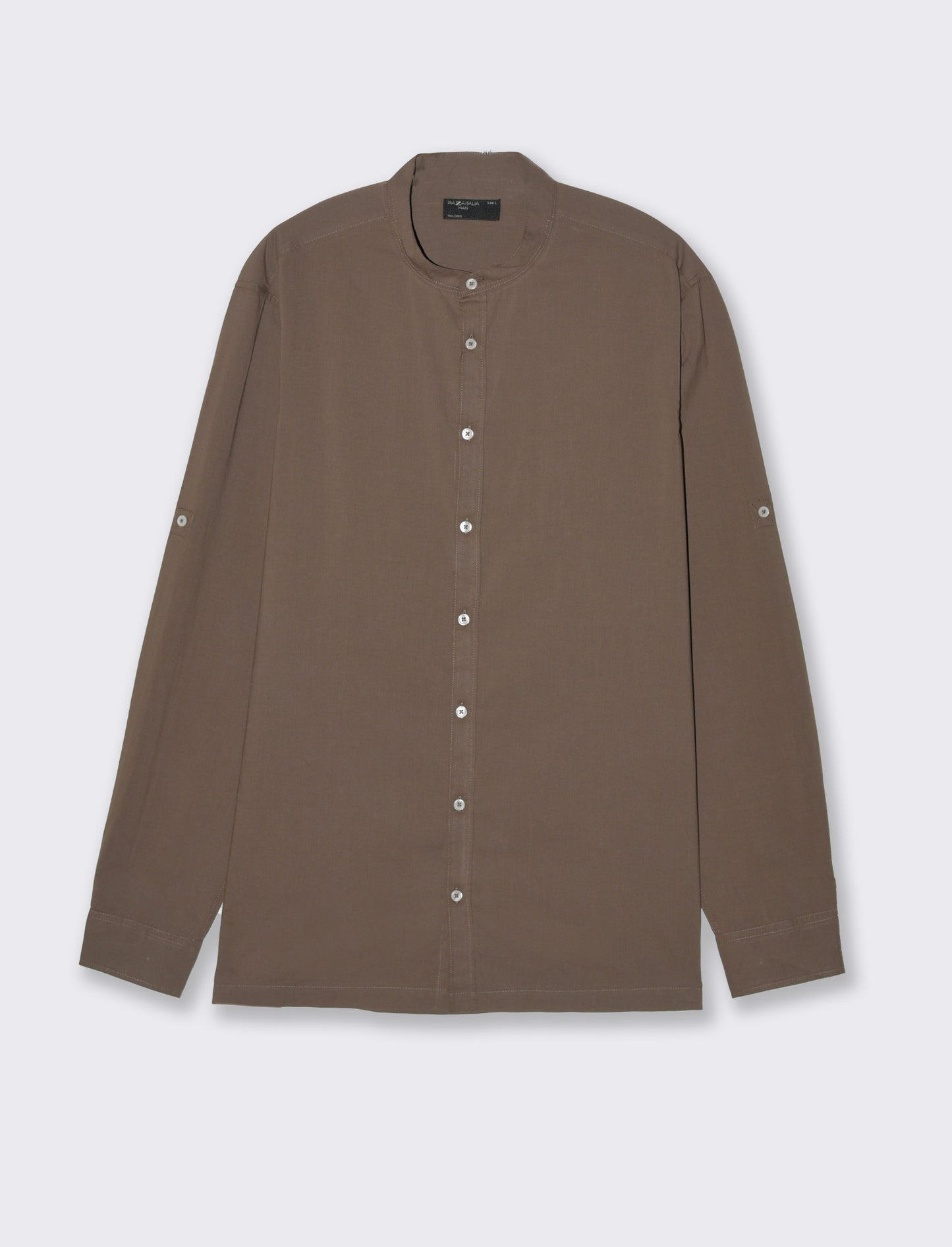 Man's korean collar voile shirt - Grey