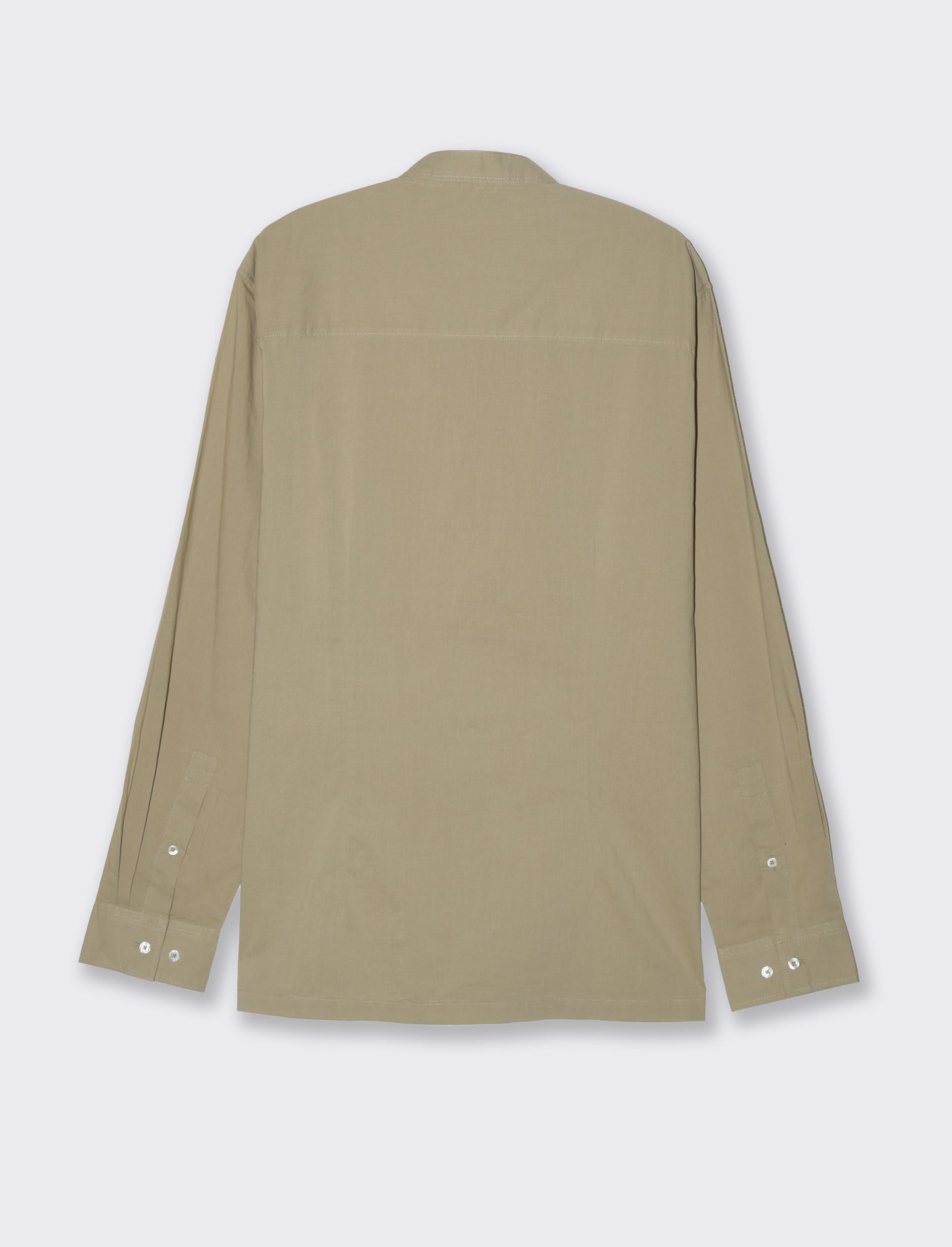 Camicia coreana in voile da uomo - Verde salvia