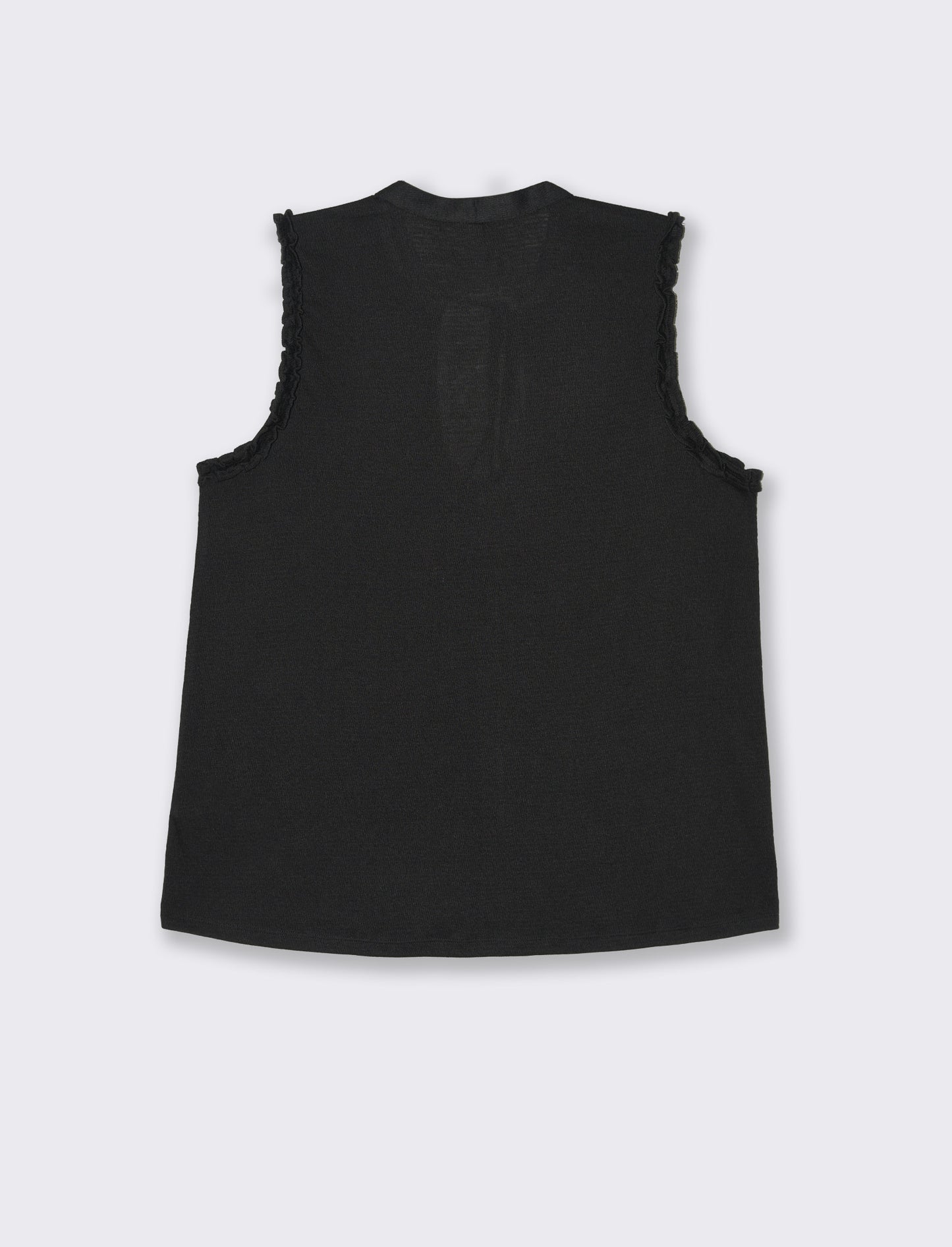 Top con scollo a V da donna - Nero