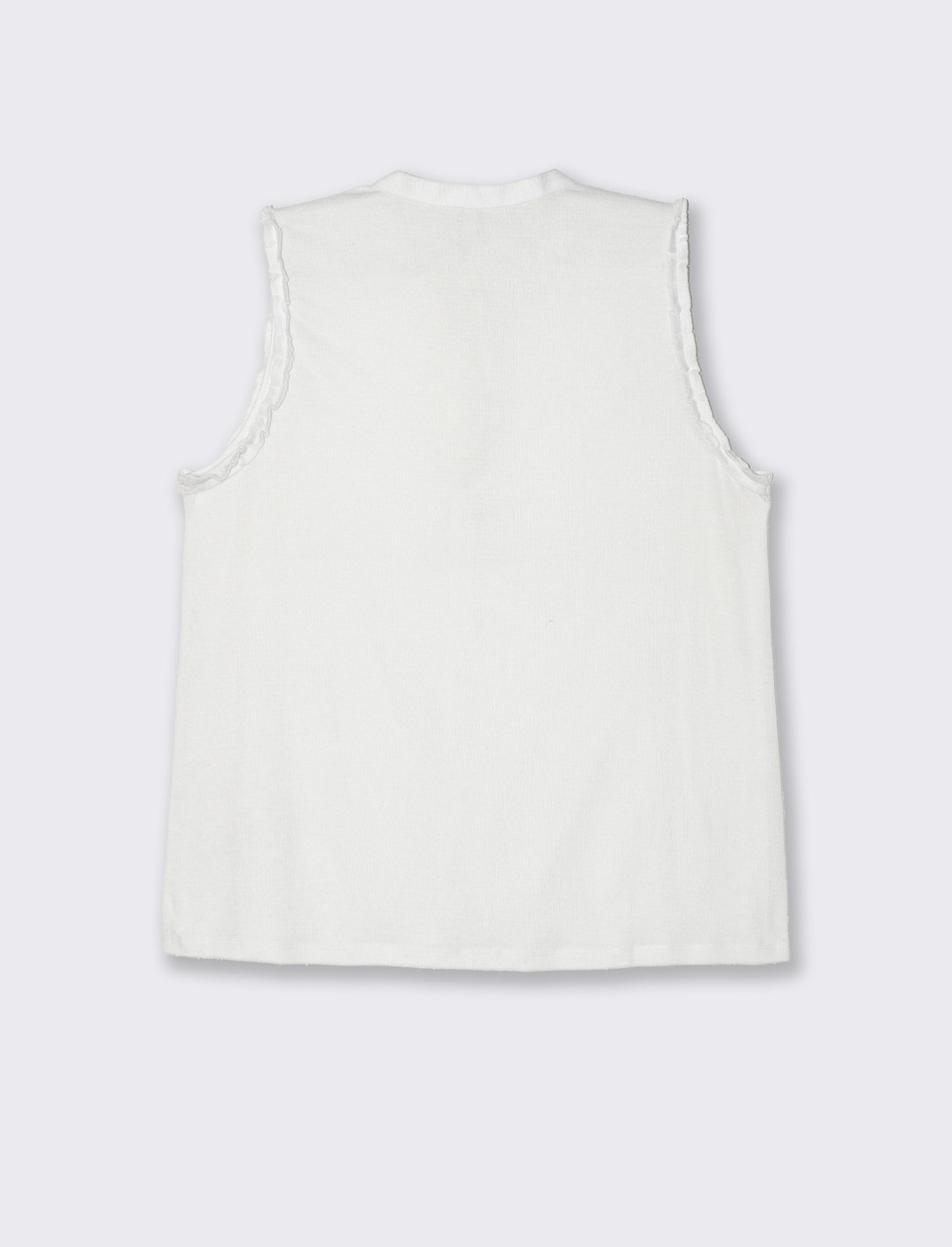 Top con scollo a V da donna - Bianco