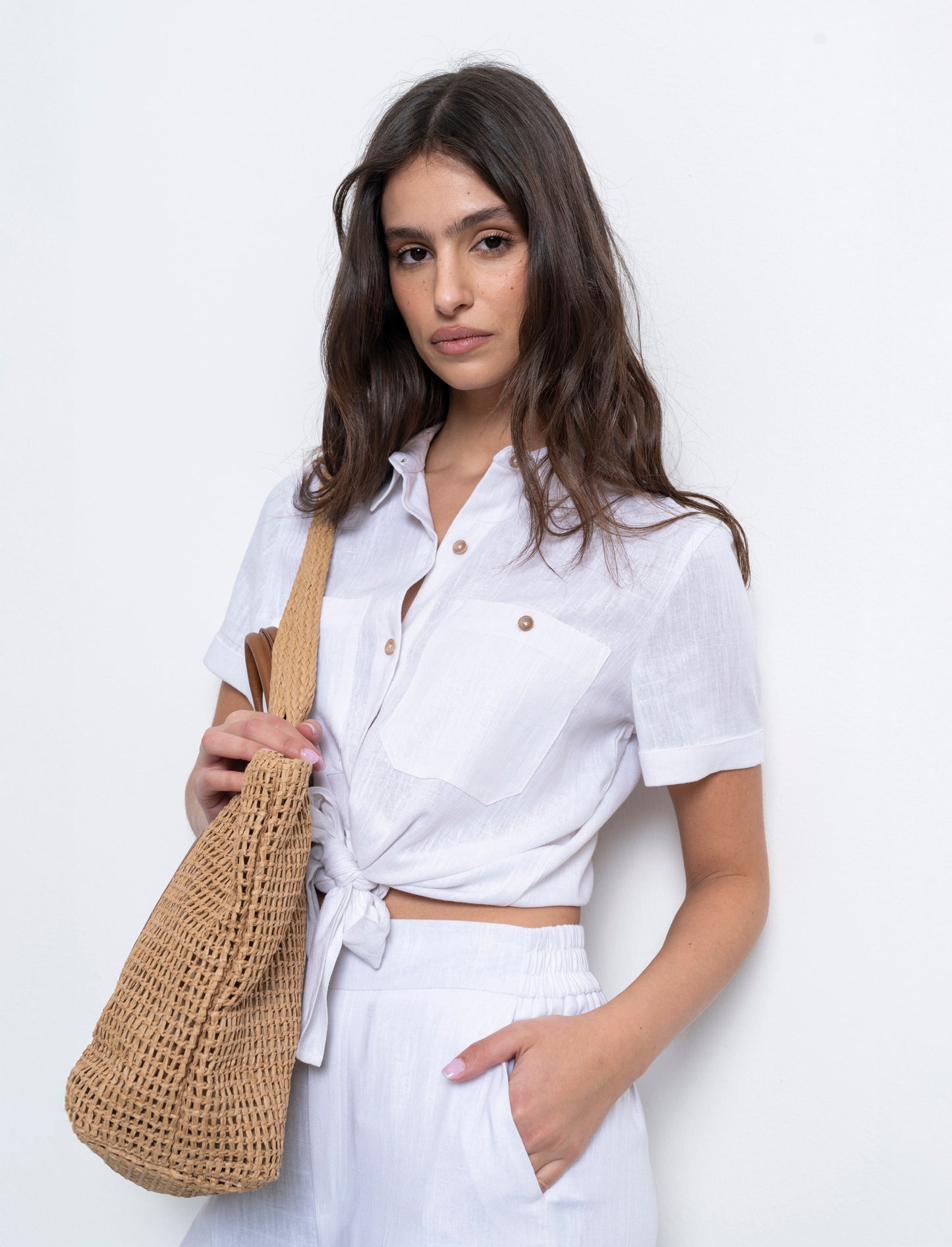 Woman's short sleeve shirt - White