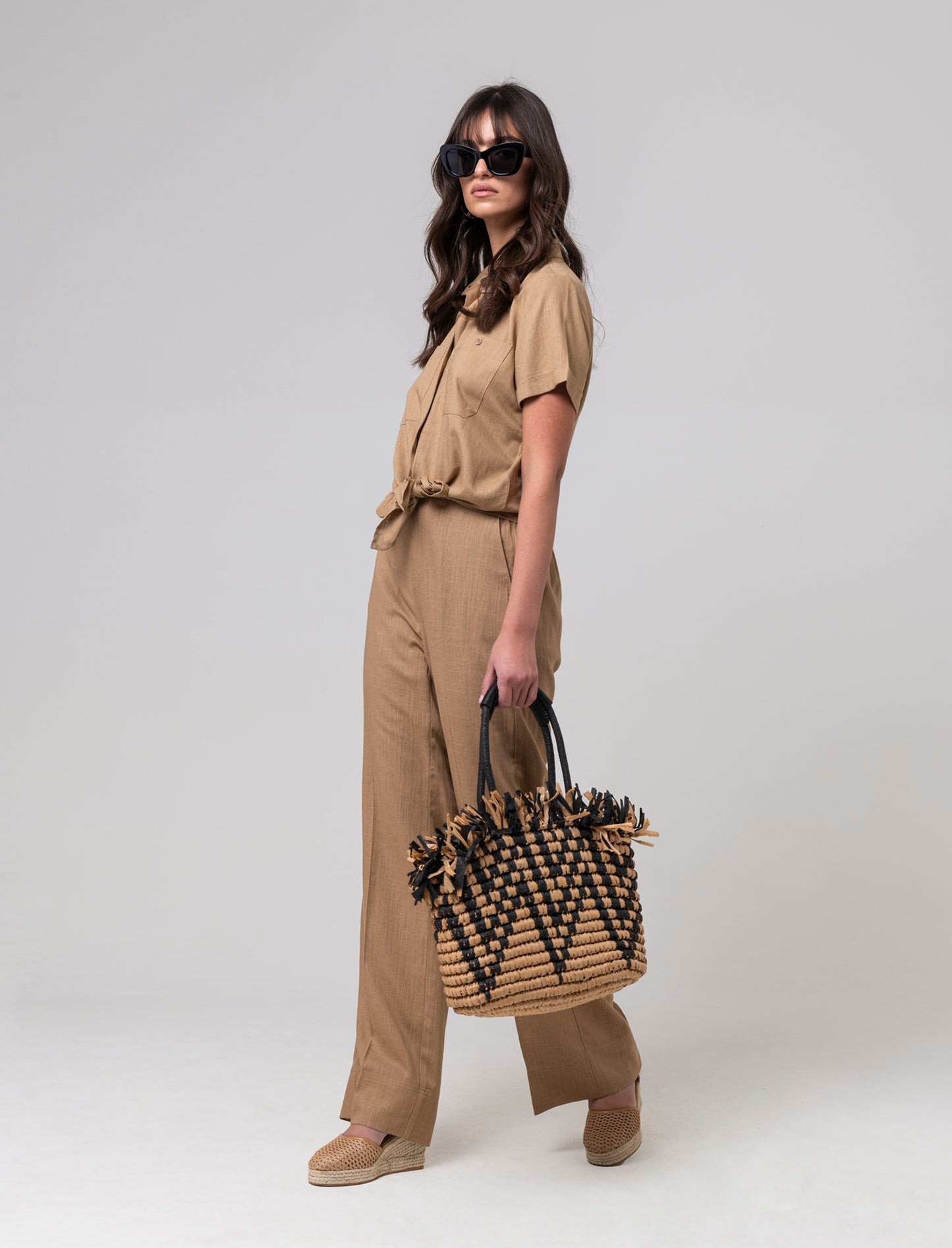 Woman's short sleeve shirt - Beige