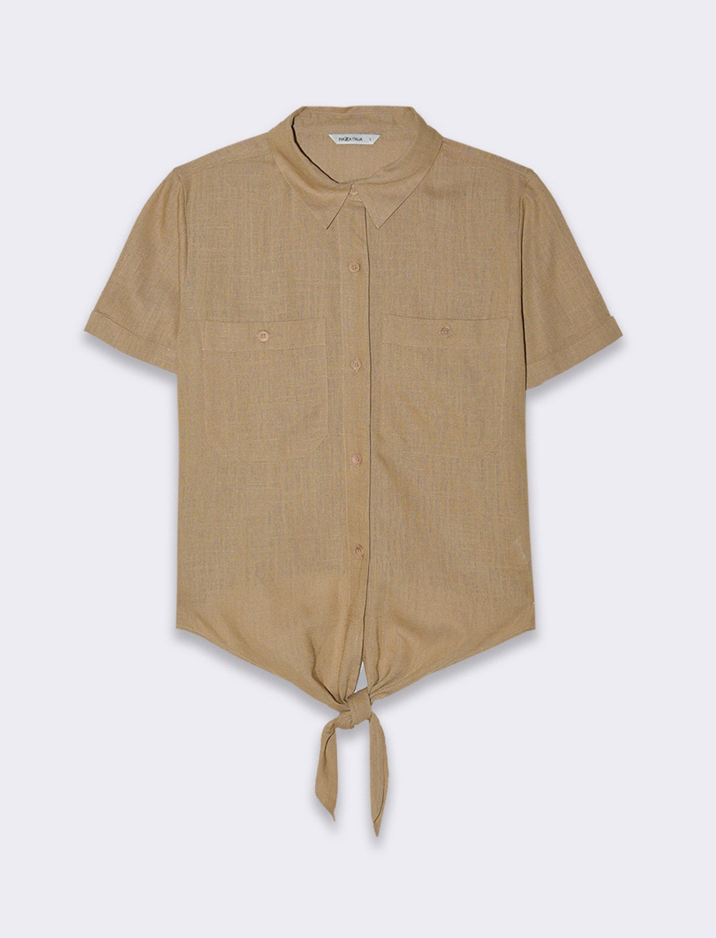 Woman's short sleeve shirt - Beige