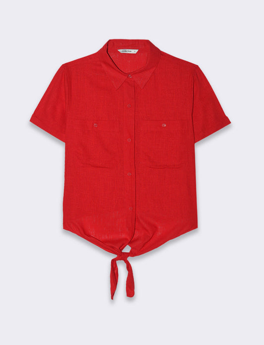 Woman's short sleeve shirt - Red