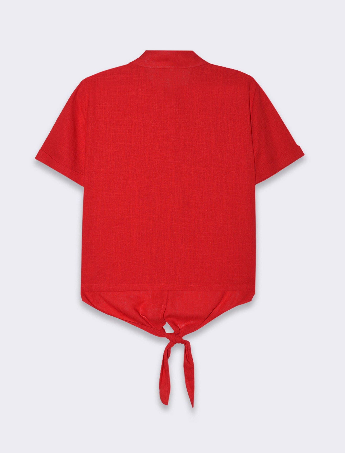 Camicia manica corta da donna - Rosso scarlatto