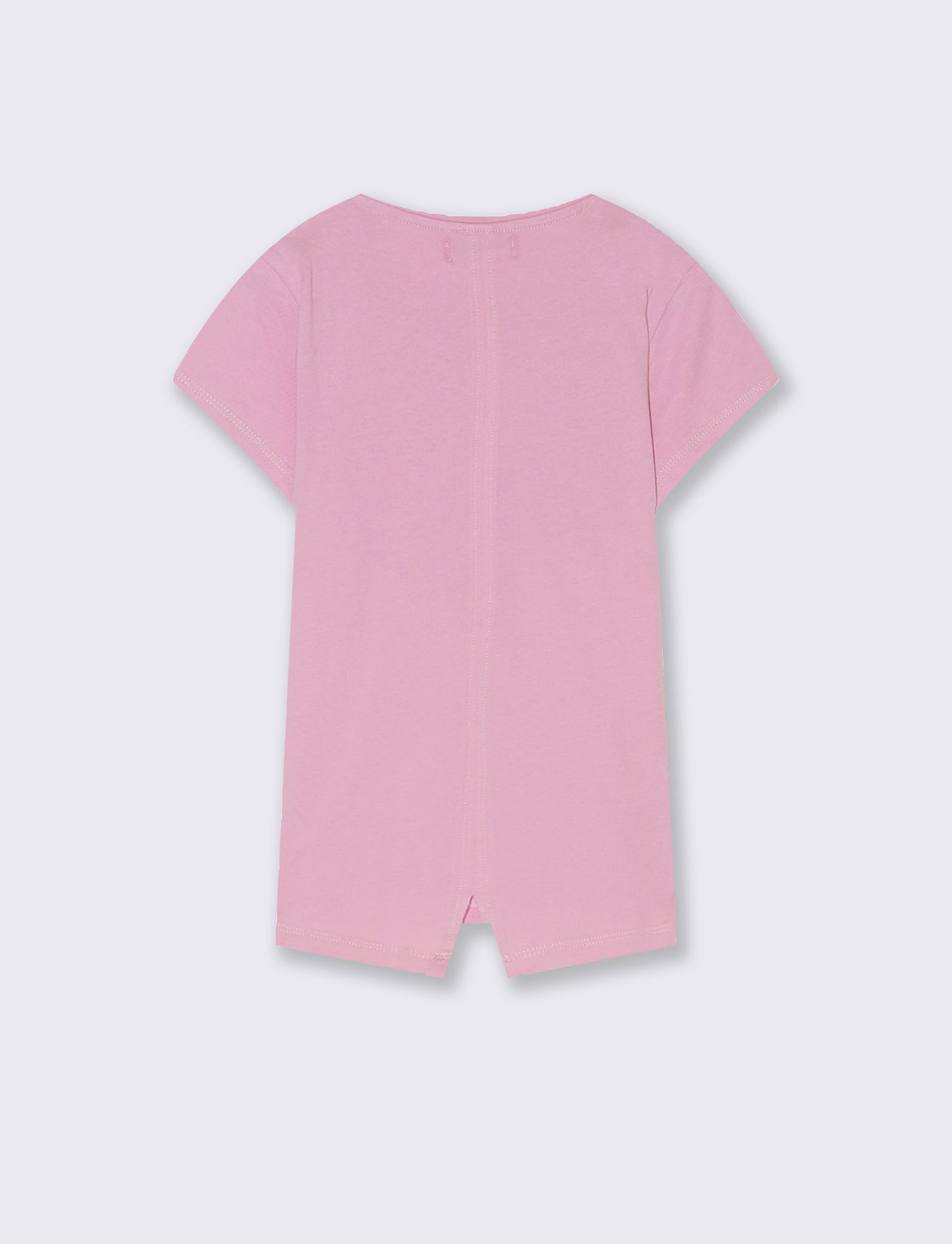 T-shirt mezza manica in cotone da bambina - Rosa