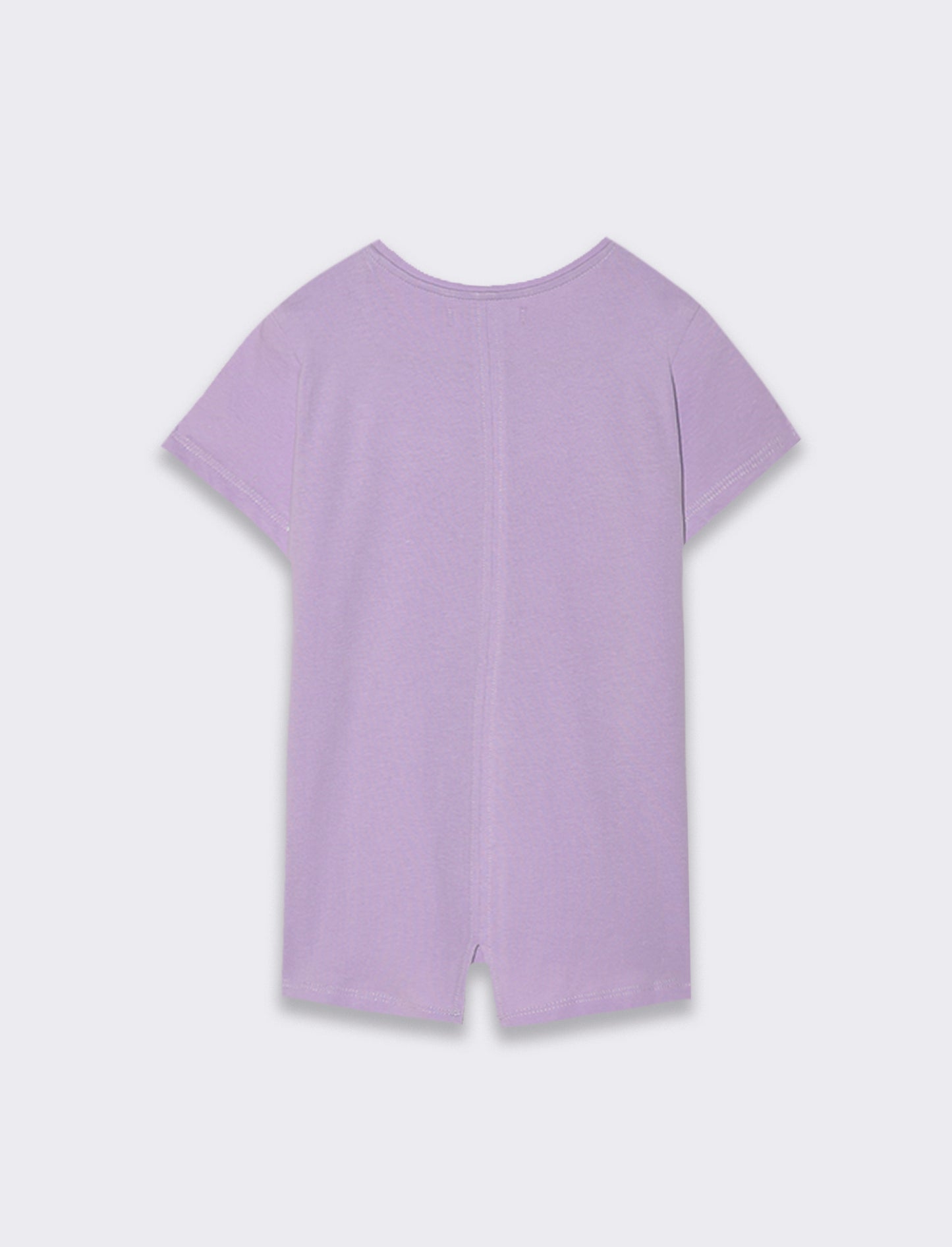 T-shirt mezza manica in cotone da bambina - Lilla