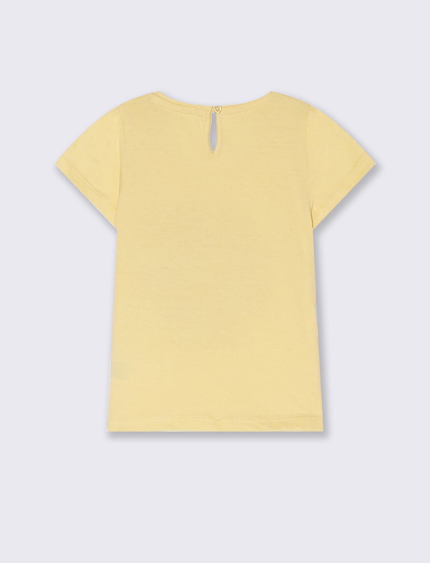 T-shirt basic manica corta da neonata - Giallo