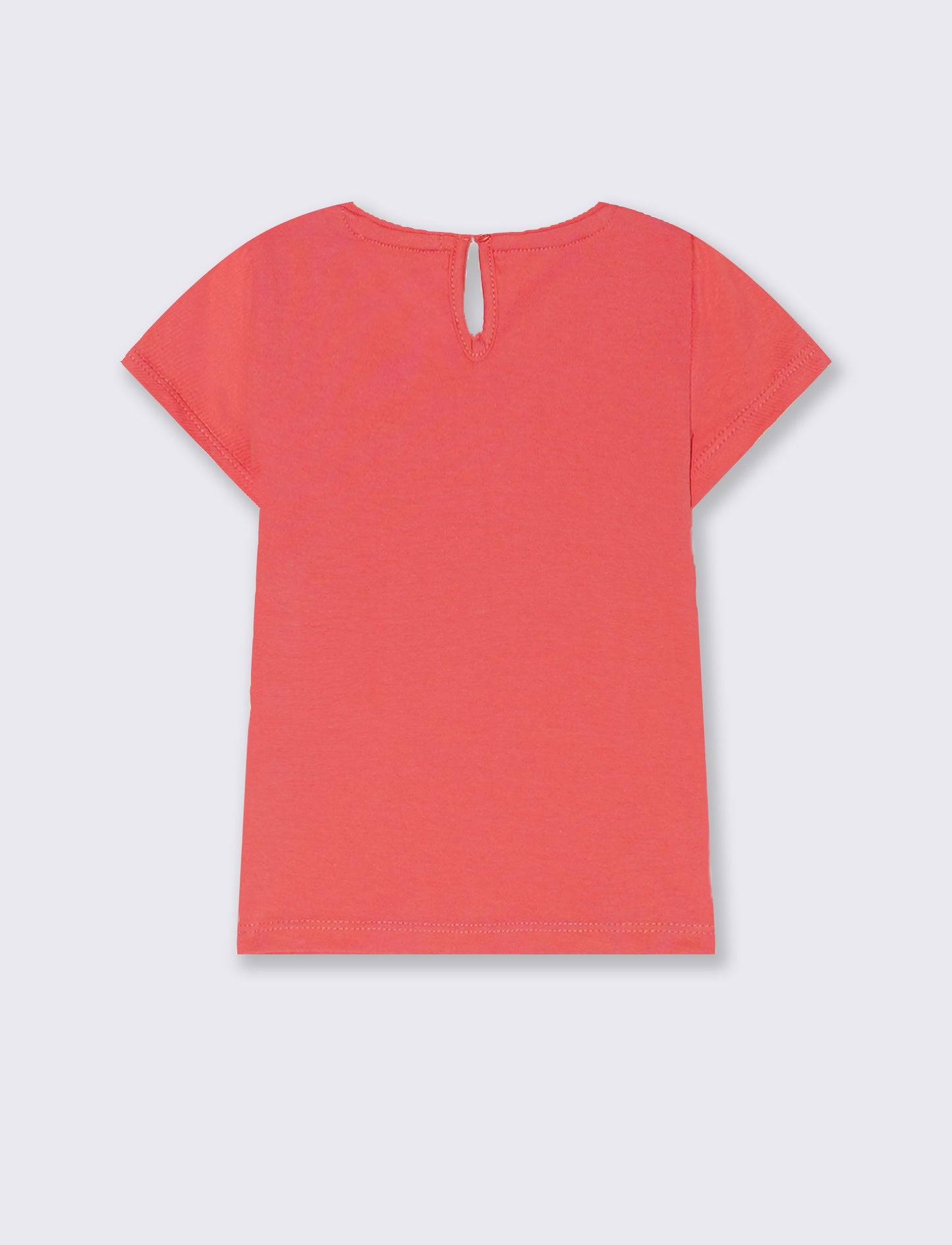 T-shirt basic manica corta da neonata - Corallo