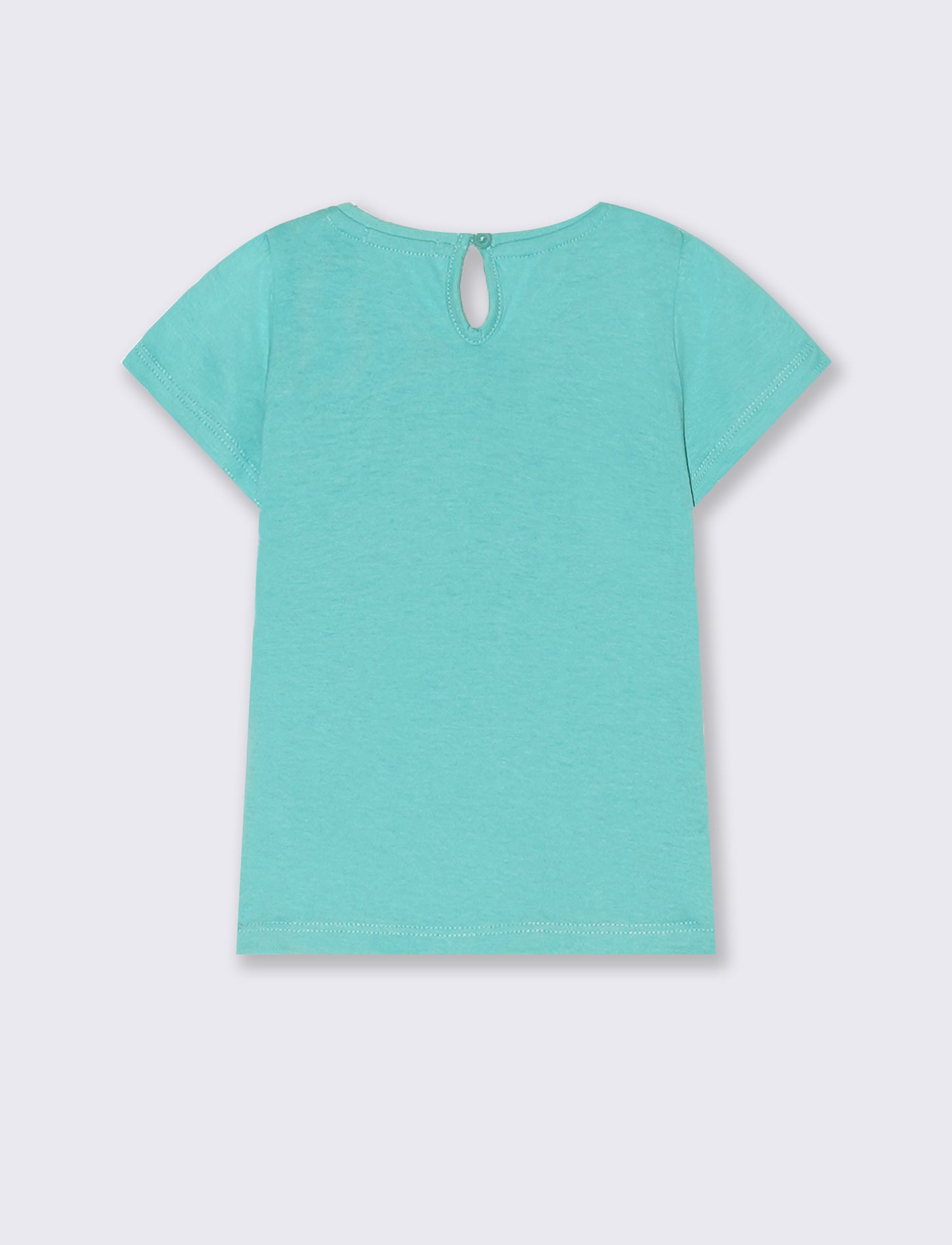 T-shirt basic manica corta da neonata - Verde acqua