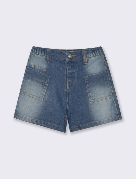 Shorts in denim da neonata - Denim