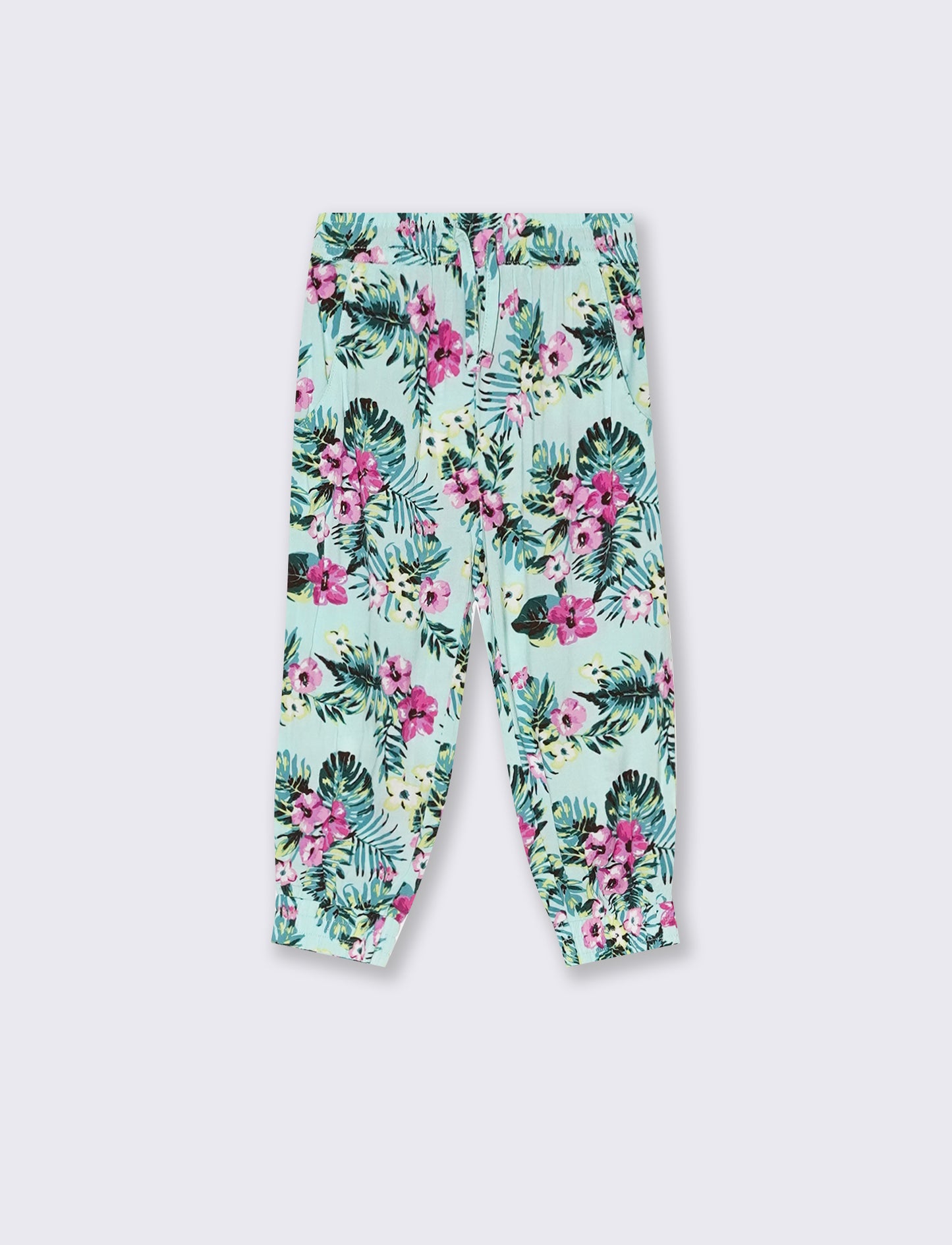 Pantaloni in viscosa da neonata - Verde acqua
